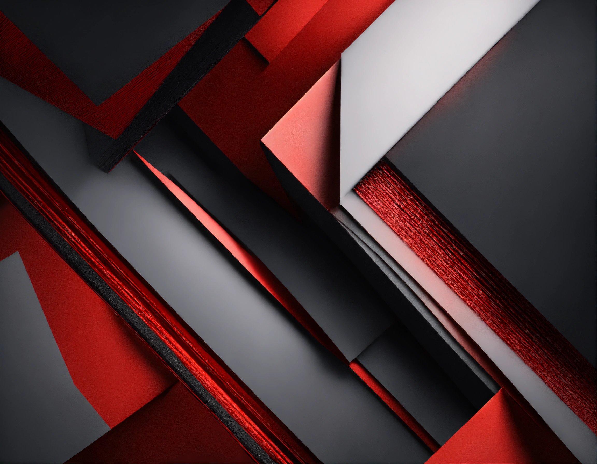 A Black And Red Abstract Background With Lines