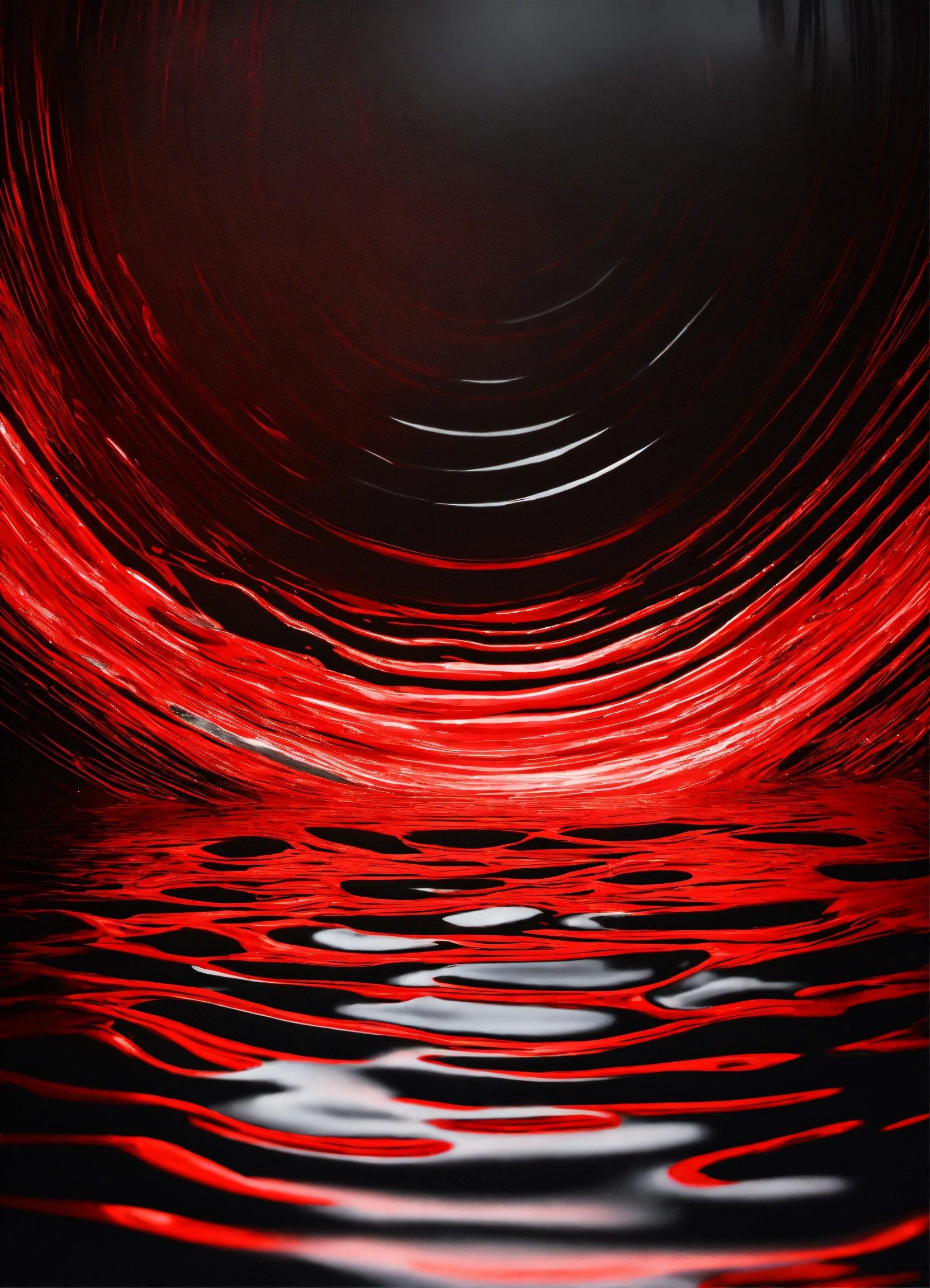 A Black And Red Background With A Circular Design