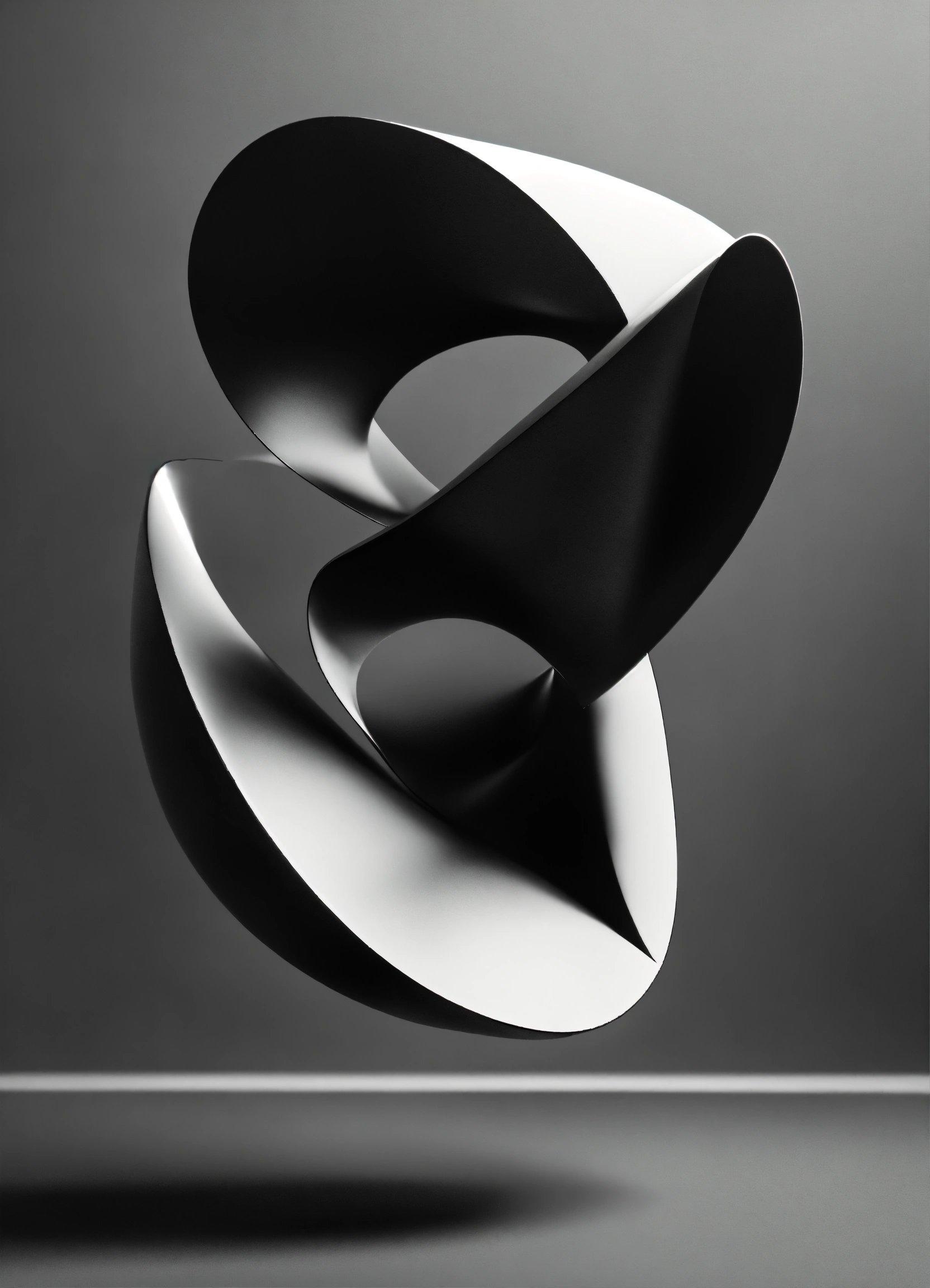 A Black And White Photo Of A Sculpture