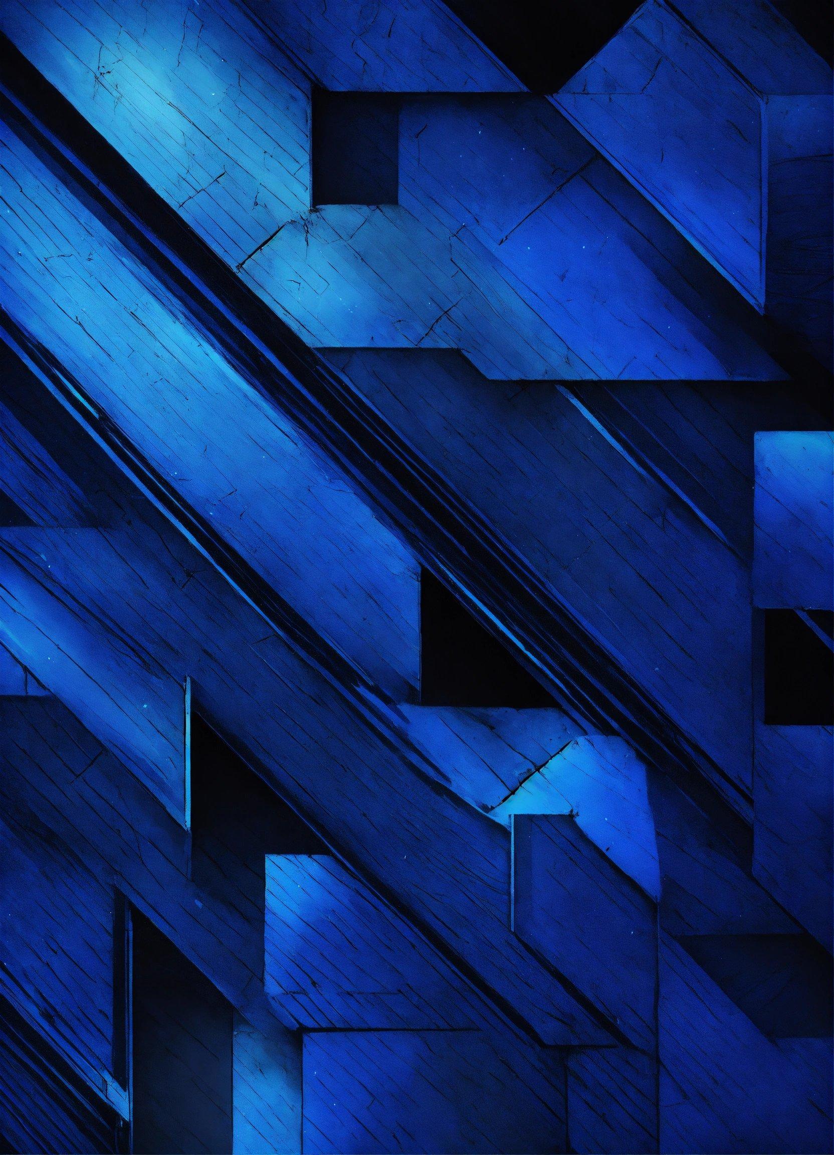 A Blue Abstract Background With A Lot Of Blocks