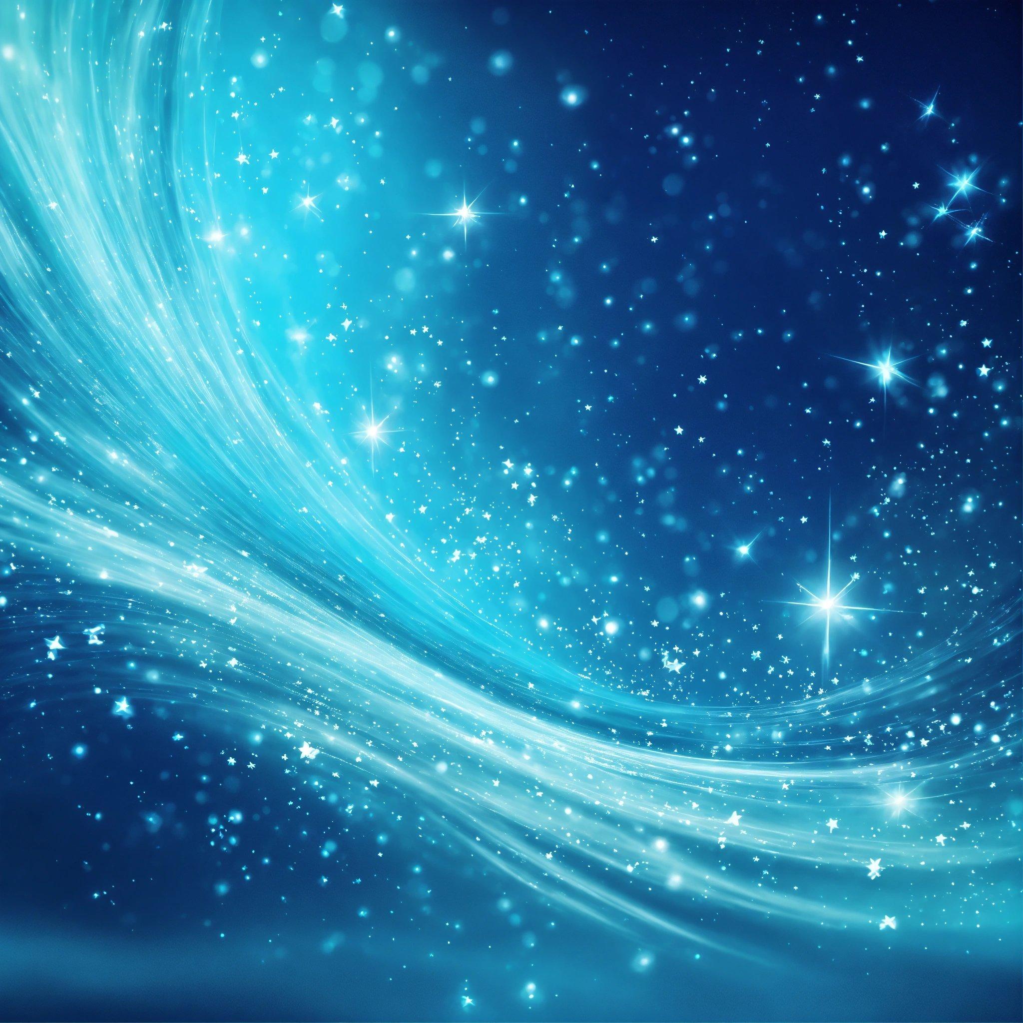 A Blue Abstract Background With Stars And Swirls