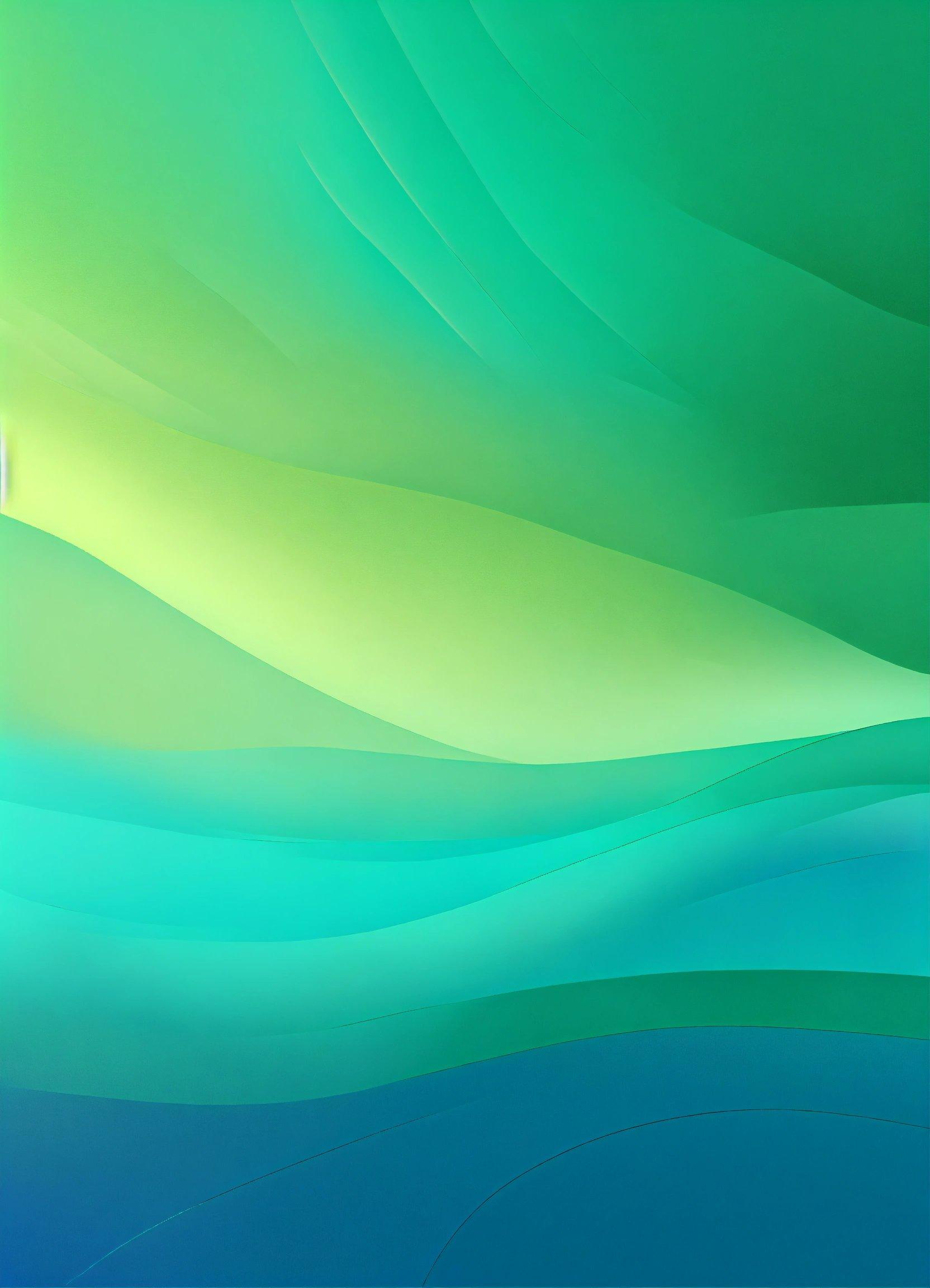 A Blue And Green Abstract Background With Waves