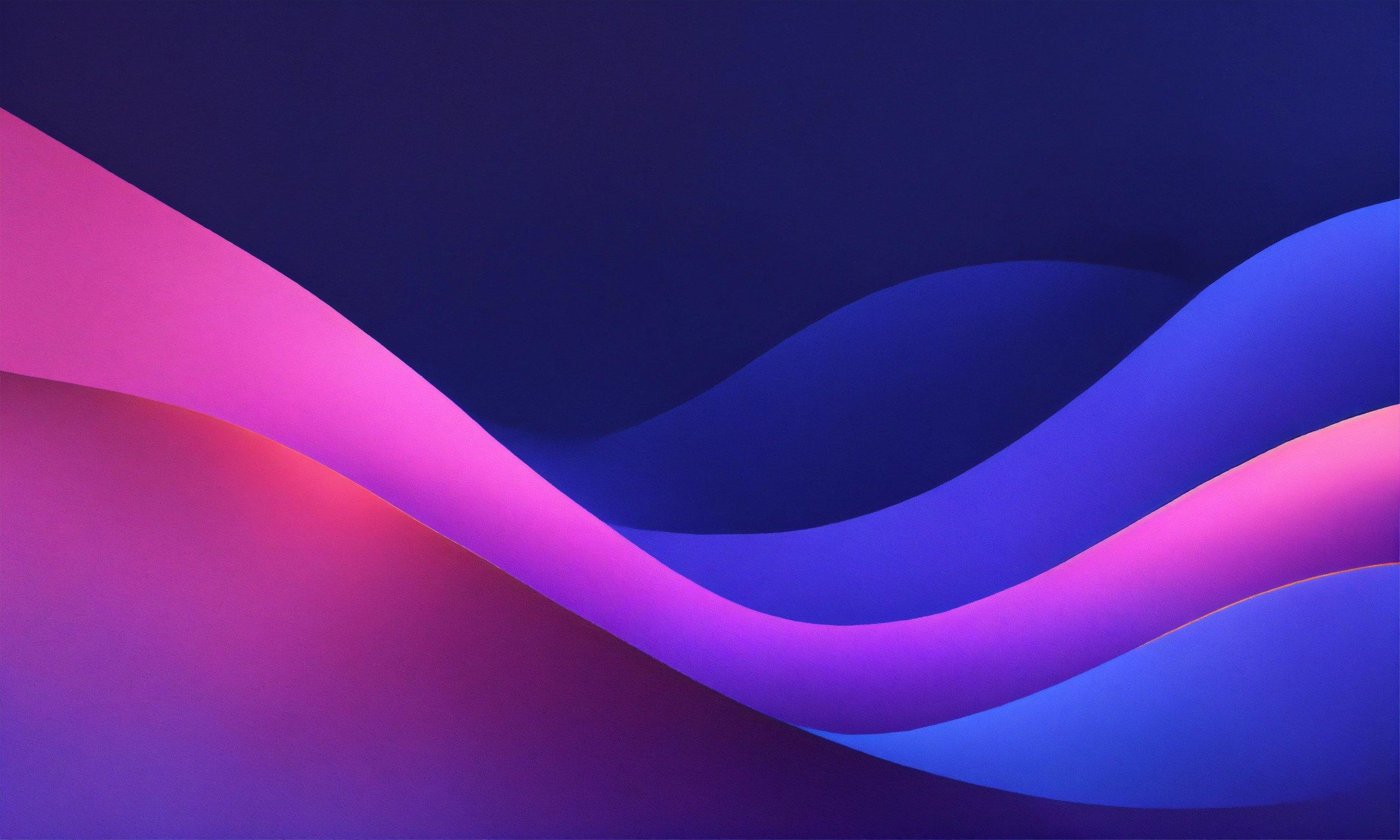 A Blue And Pink Background With Wavy Lines