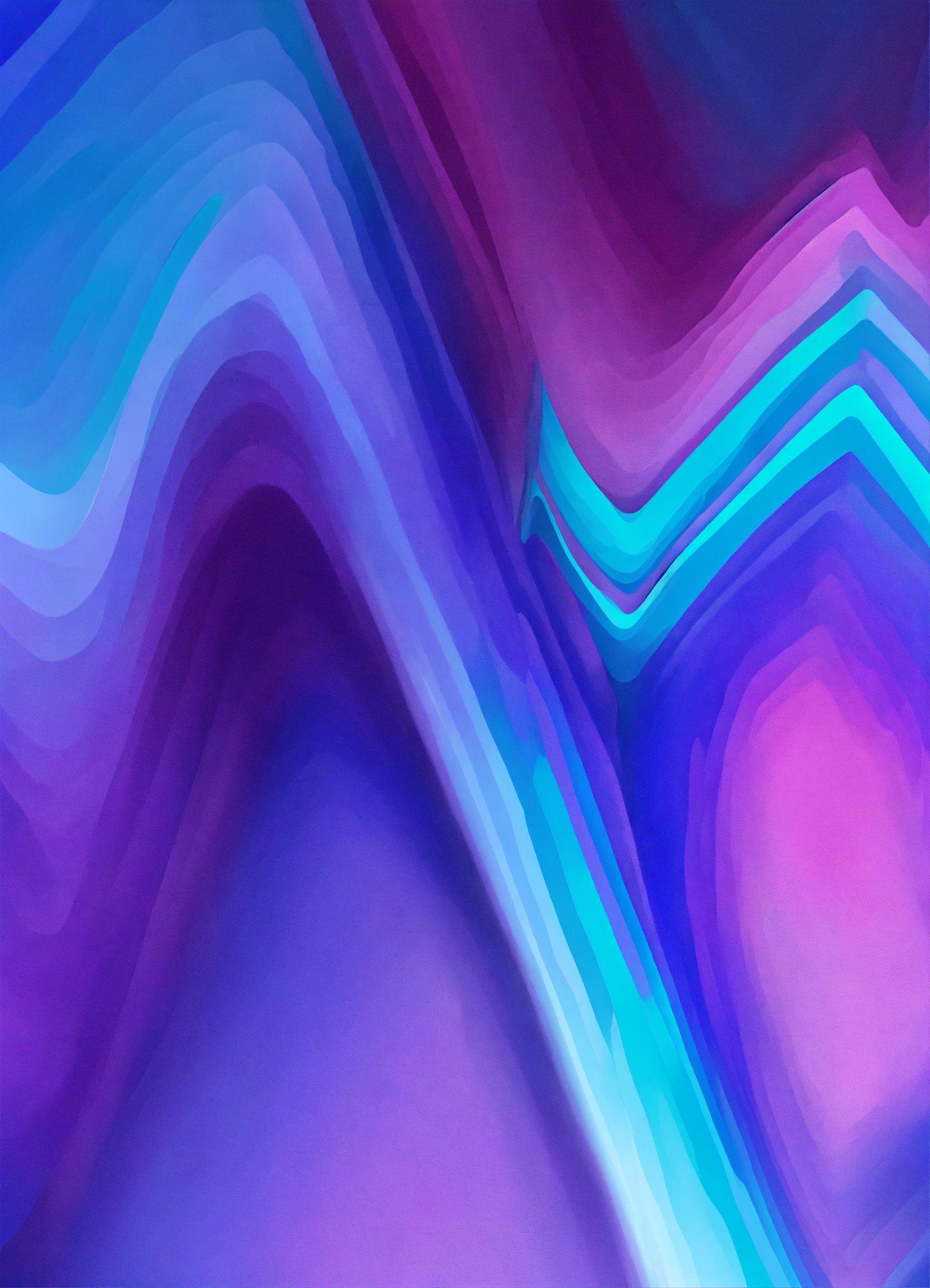 A Blue And Purple Abstract Background With Wavy Lines