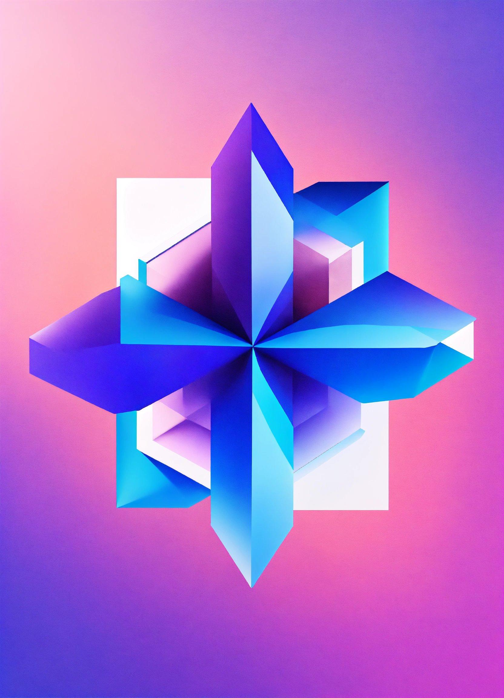 A Blue And Purple Abstract Design On A Pink And Purple Background