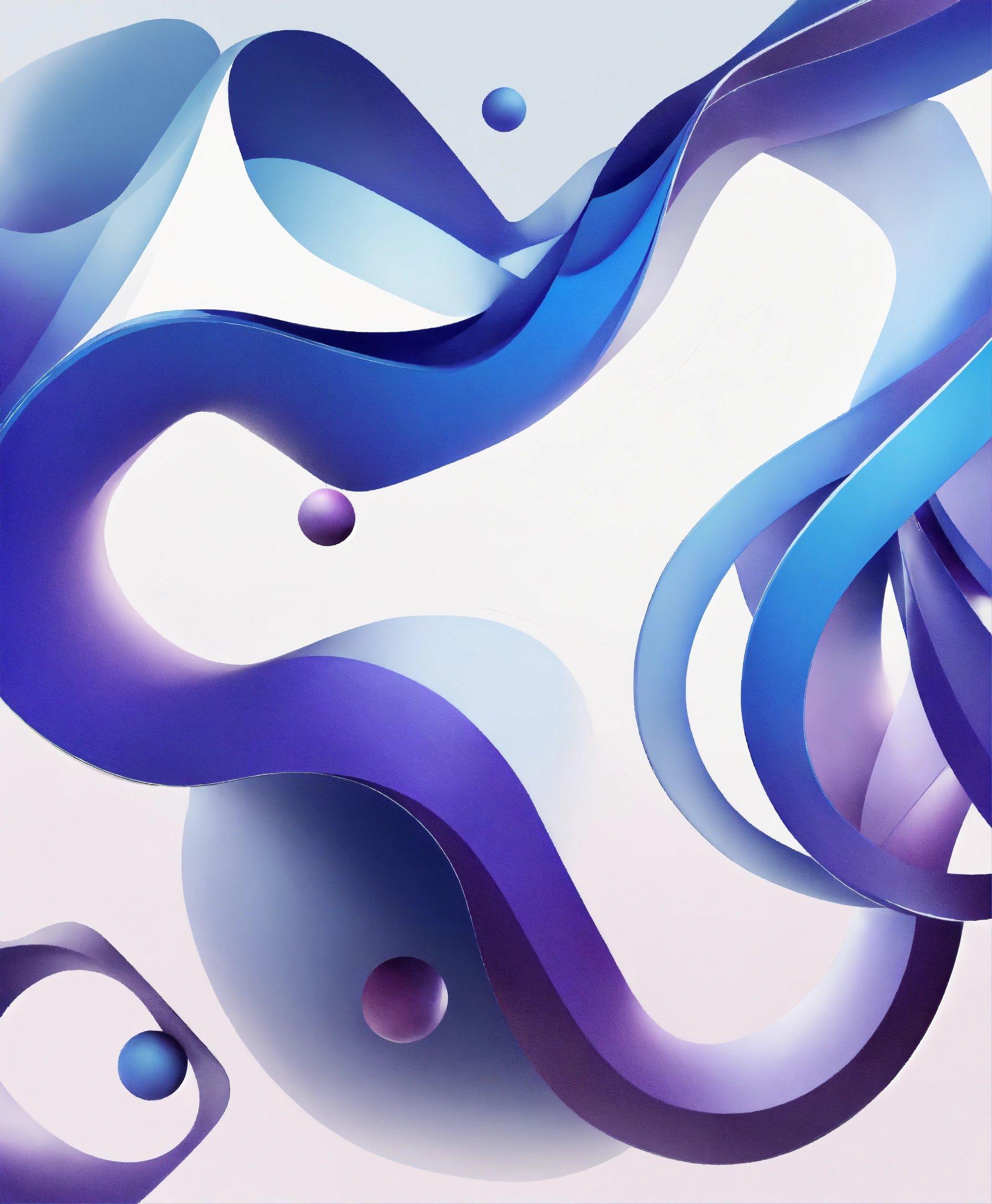 A Blue And Purple Abstract Design On A White Background