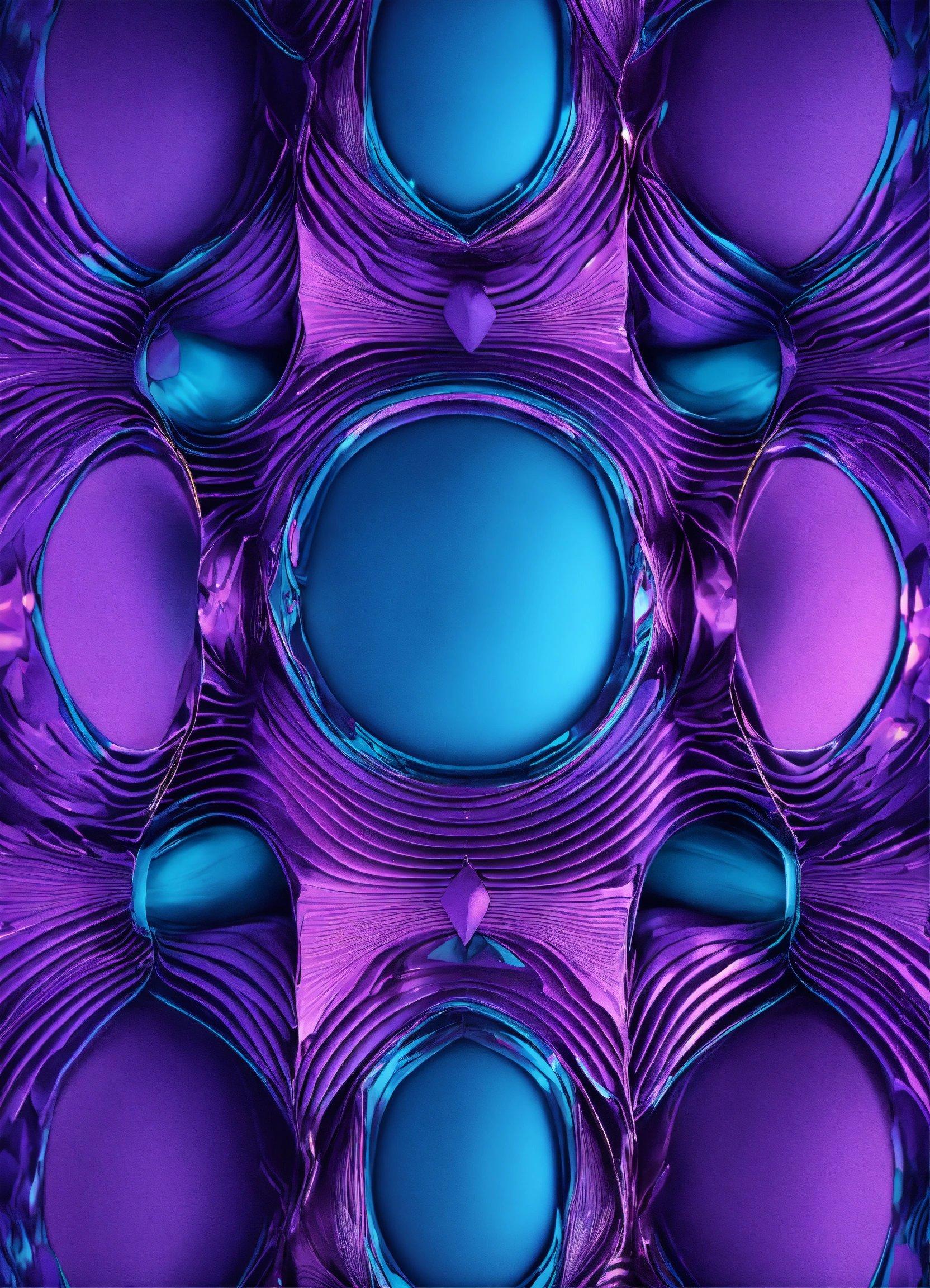 A Blue And Purple Background With A Circular Design