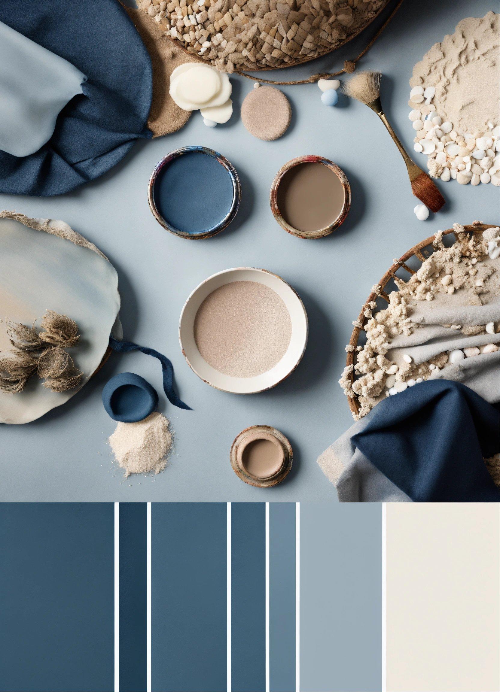 A Blue And White Color Scheme For A Home