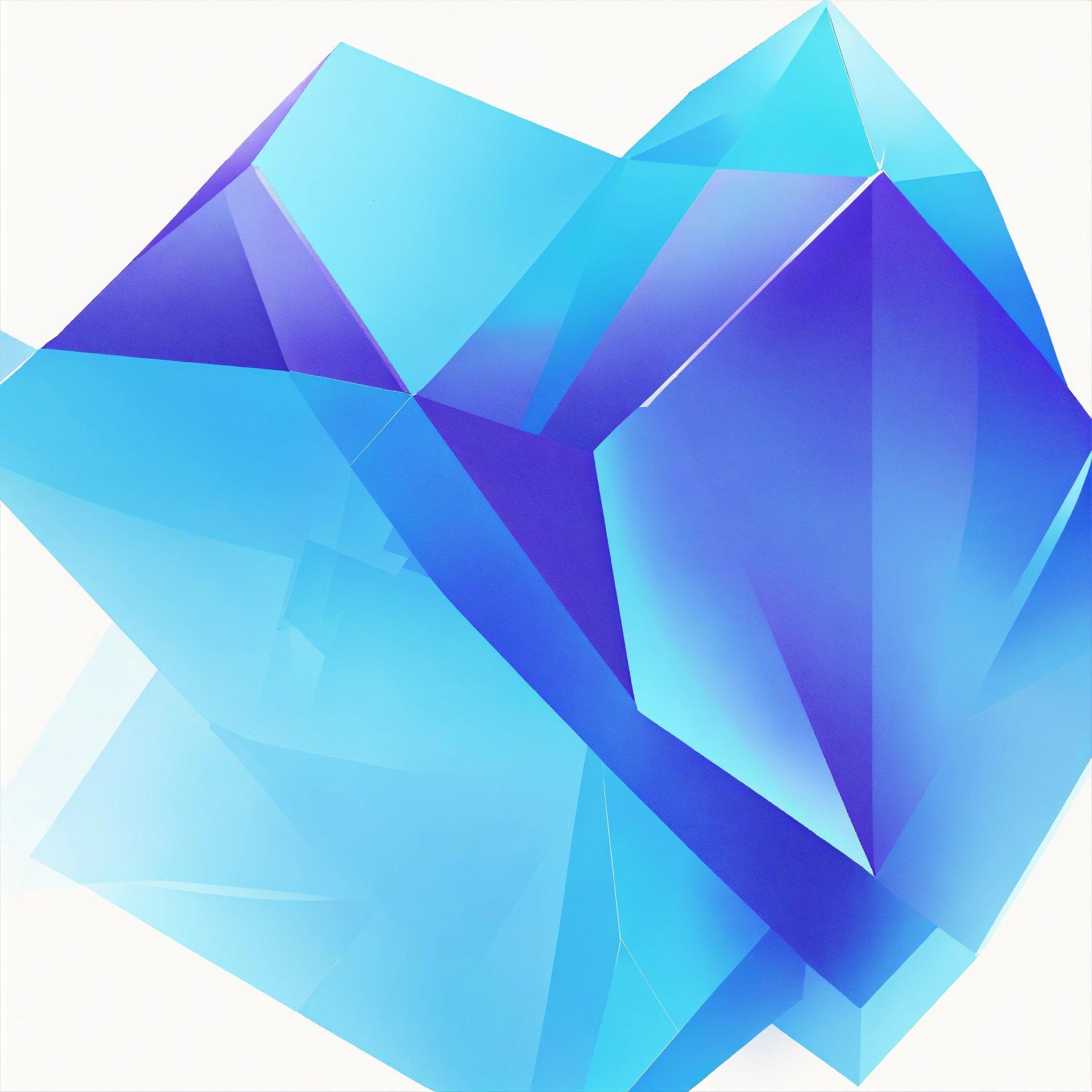 A Blue Diamond Shaped Object On A White Background