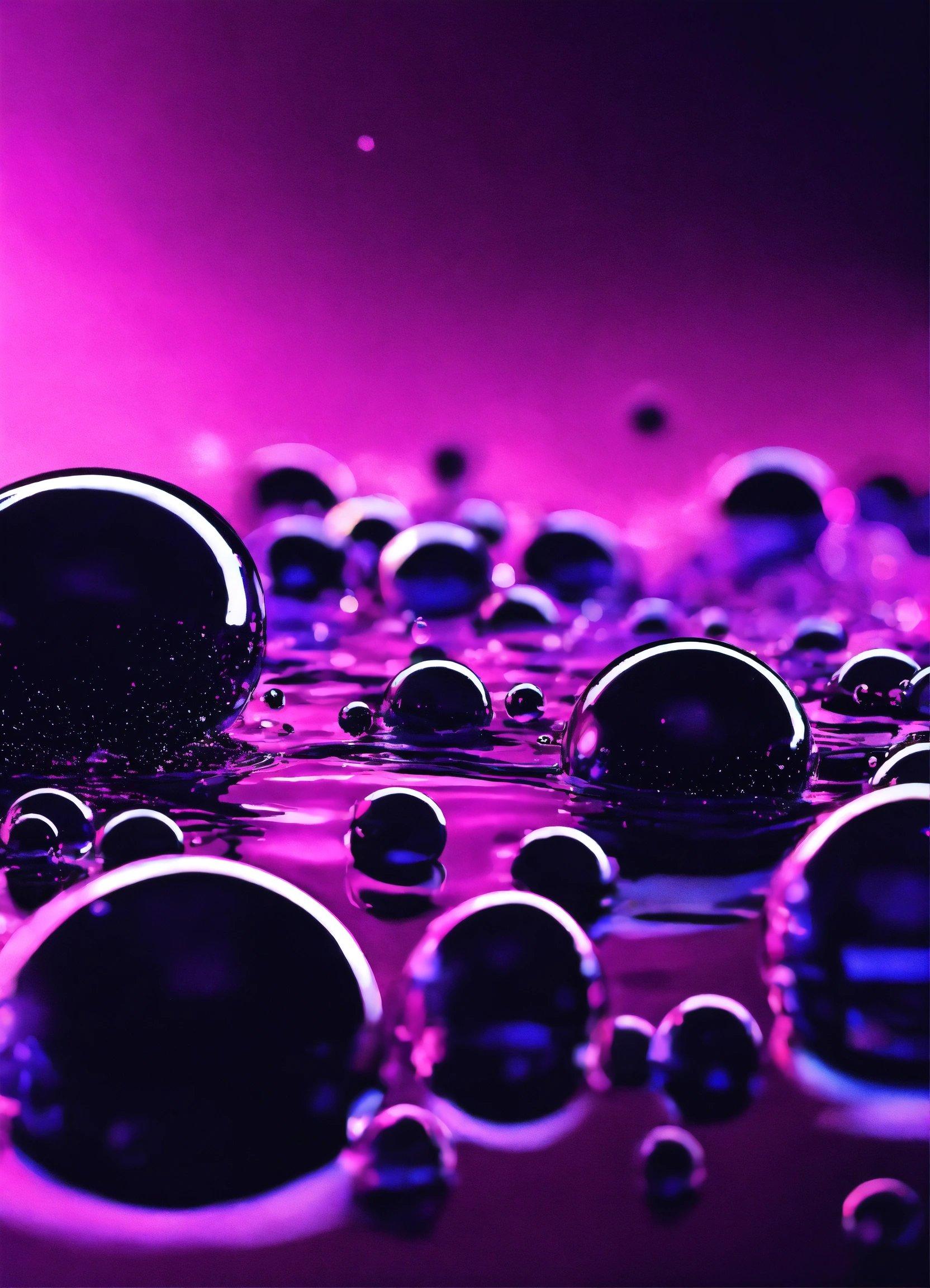 A Bunch Of Balls Are Floating In A Pool Of Water