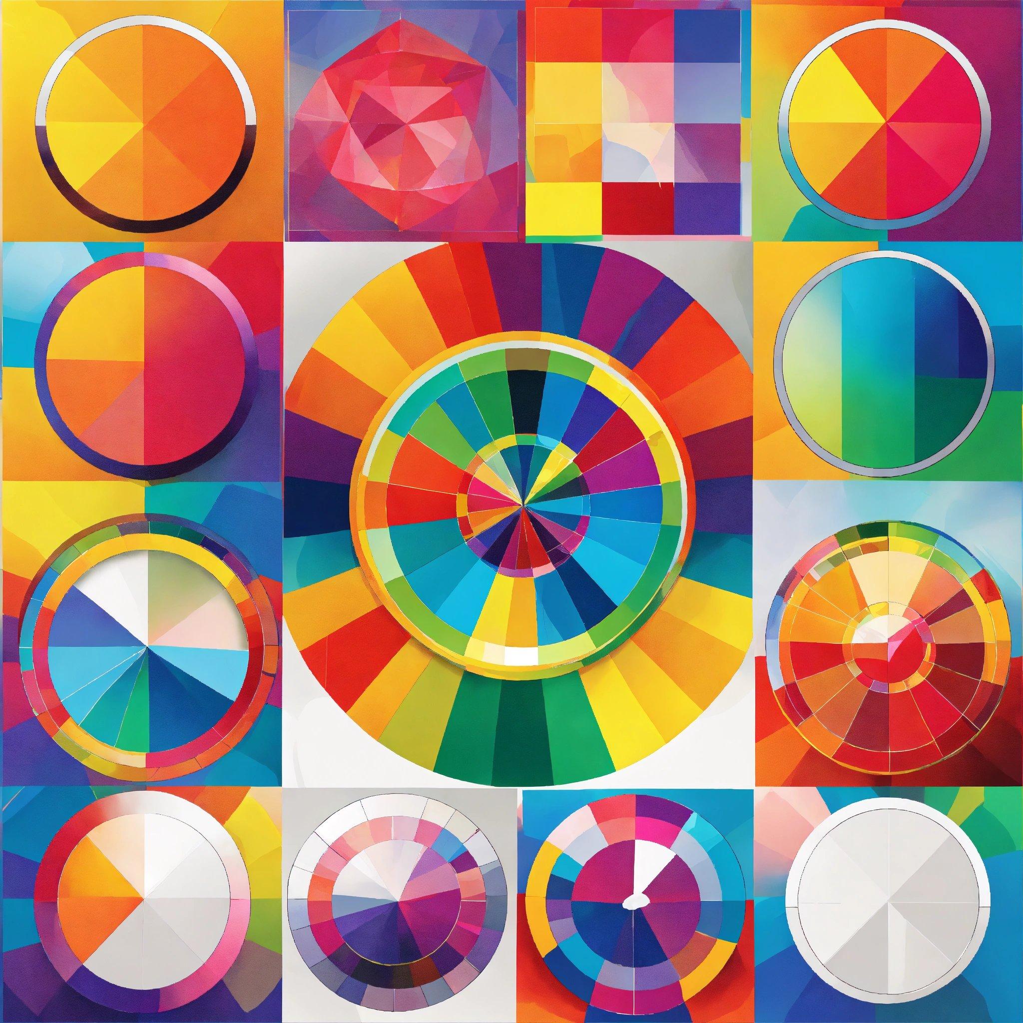 A Bunch Of Different Colored Circles On A White Background