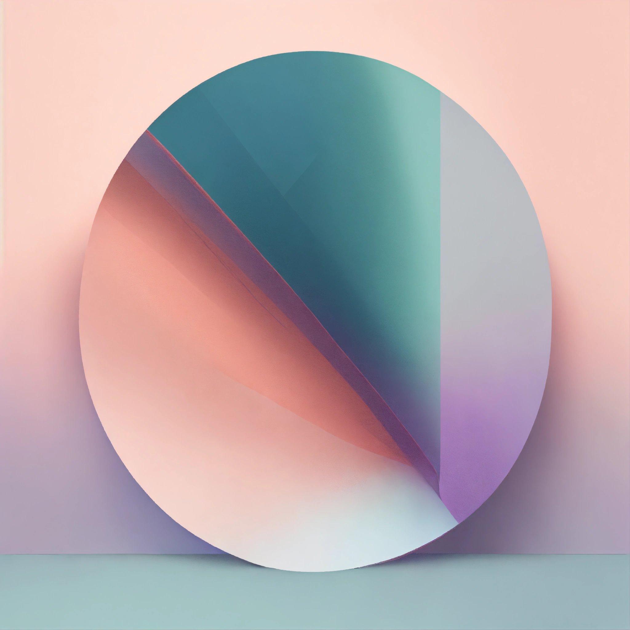 A Circular Object On A Pink And Blue Background