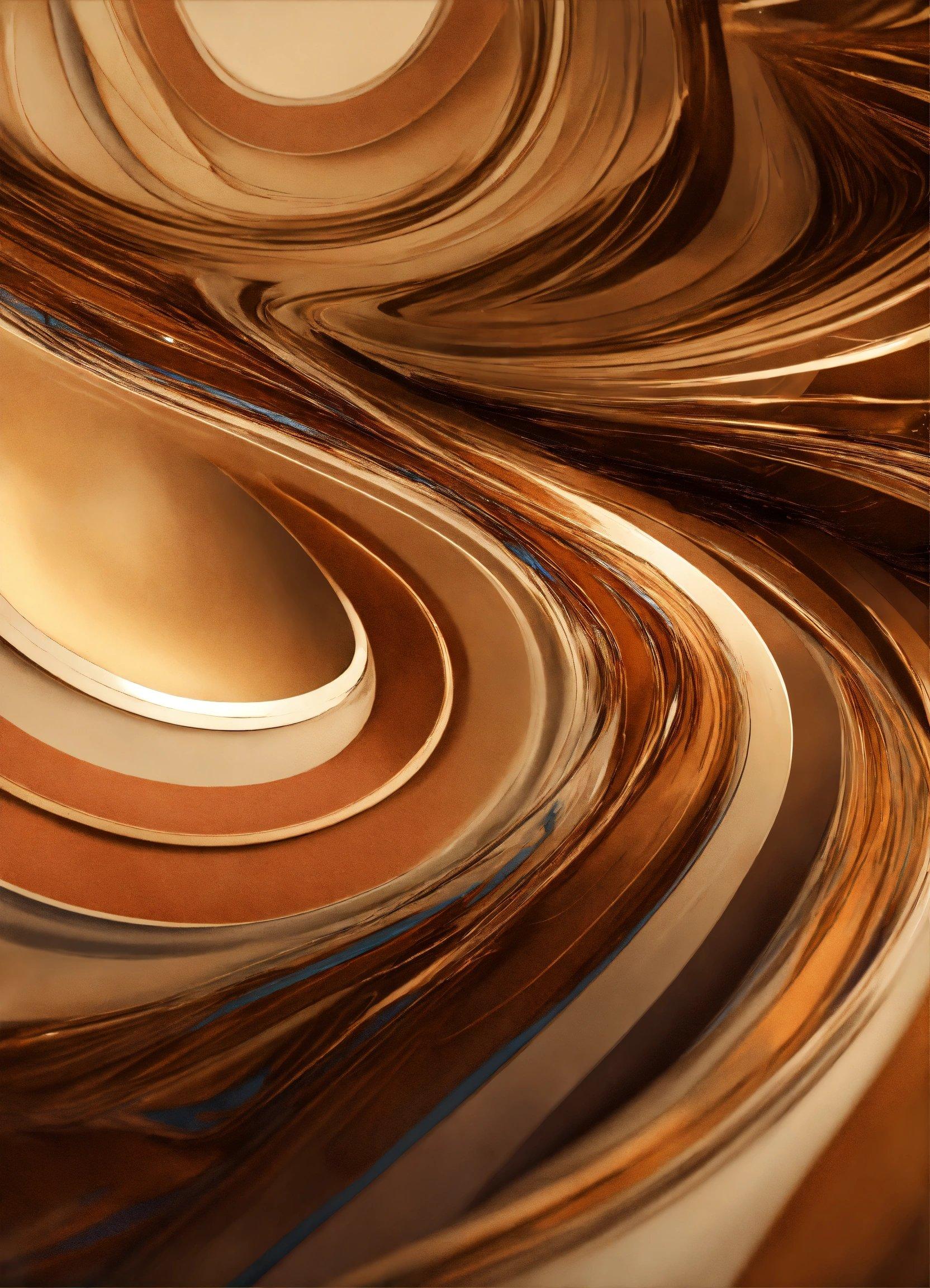 A Close Up Of A Brown And Blue Swirl