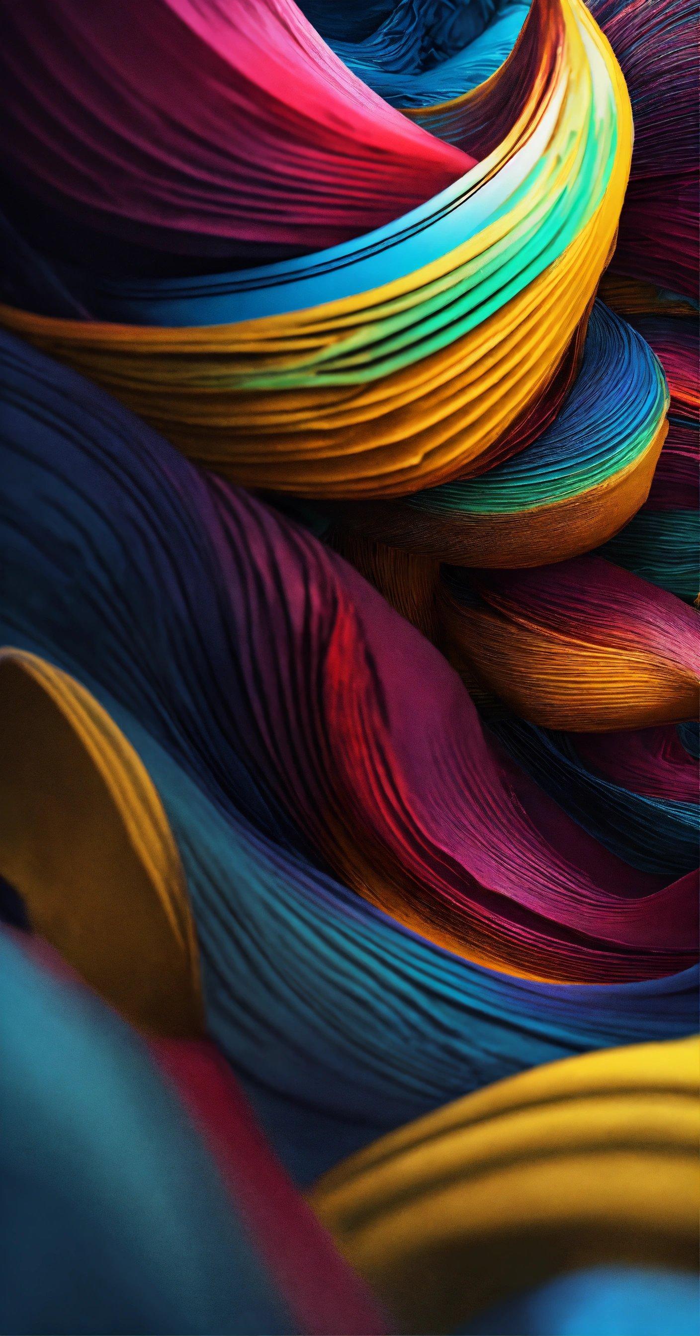 A Close Up Of A Bunch Of Colorful Ribbons