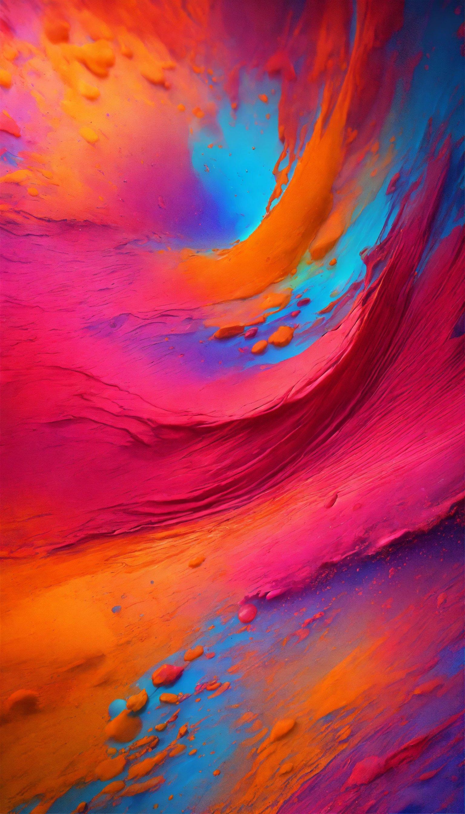 A Close Up Of A Cell Phone With A Colorful Background