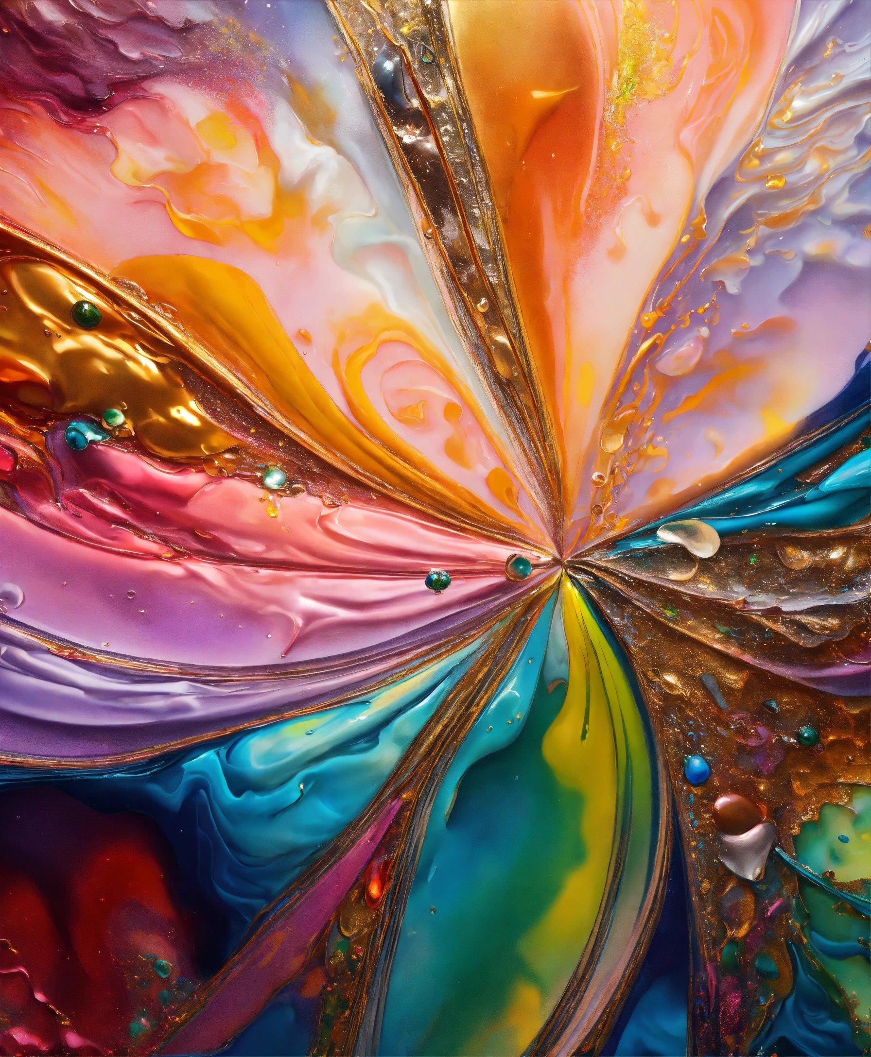 A Close Up Of A Colorful Art Piece