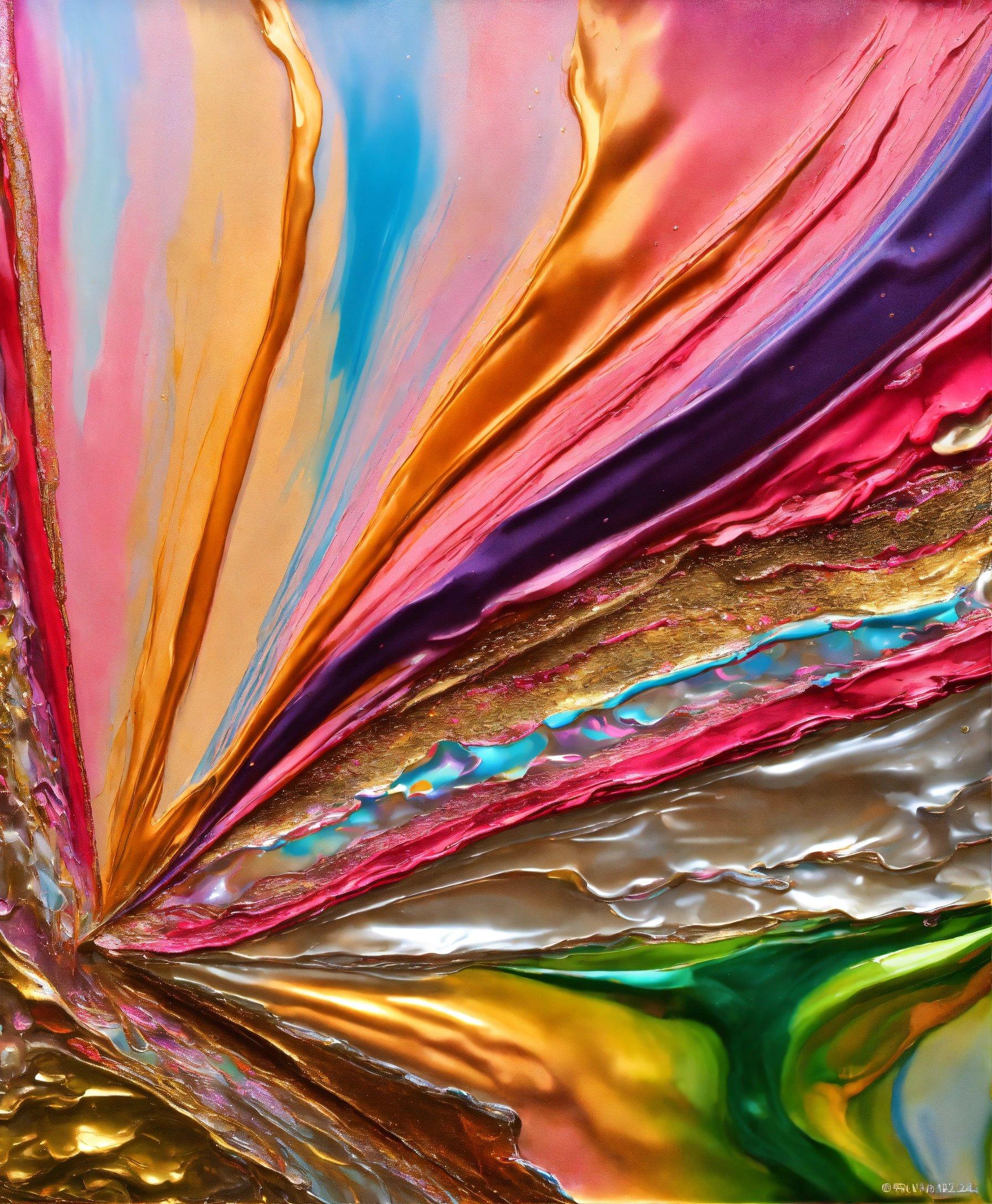 A Close Up Of A Colorful Glass Object