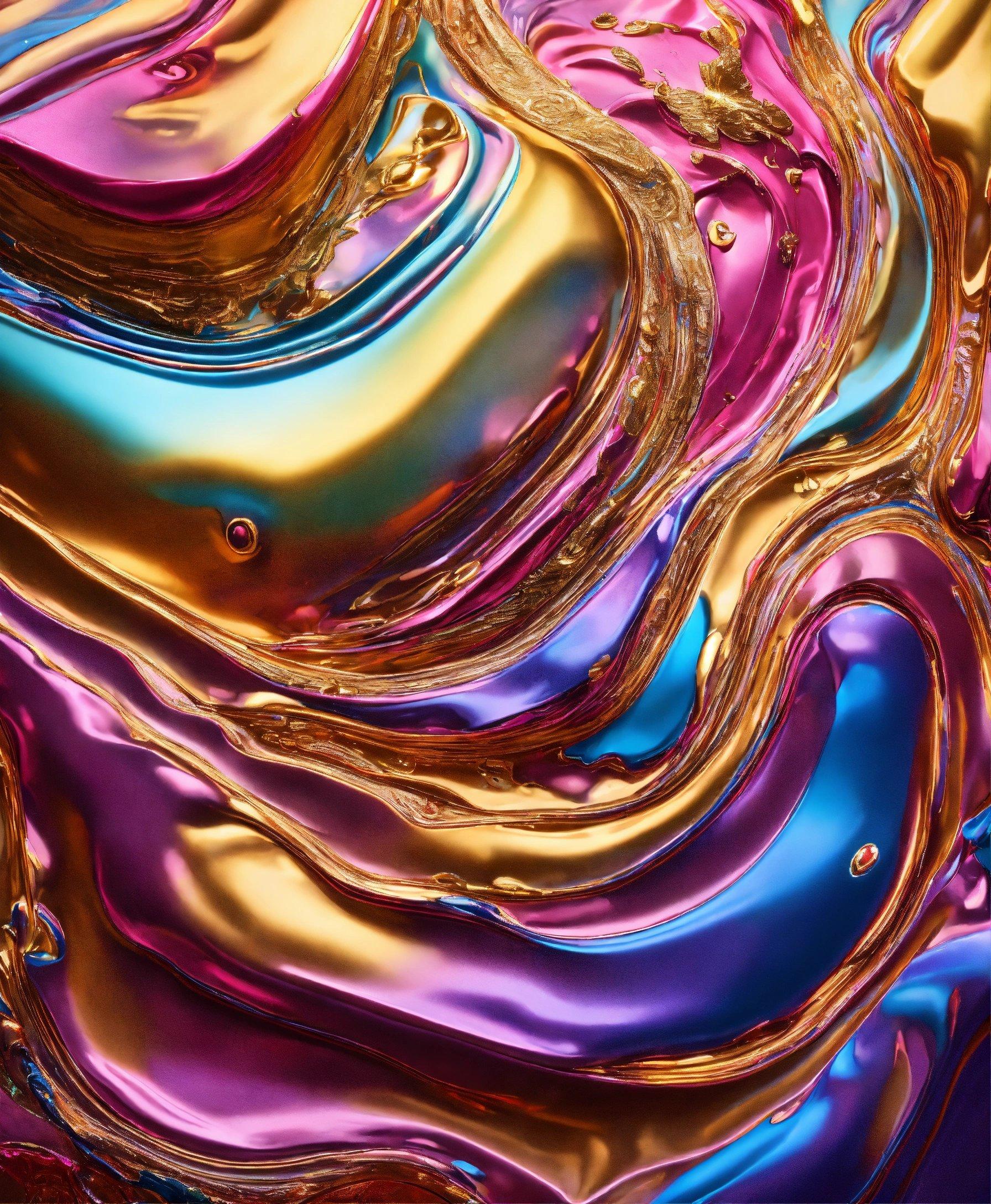 A Close Up Of A Colorful Liquid Substance