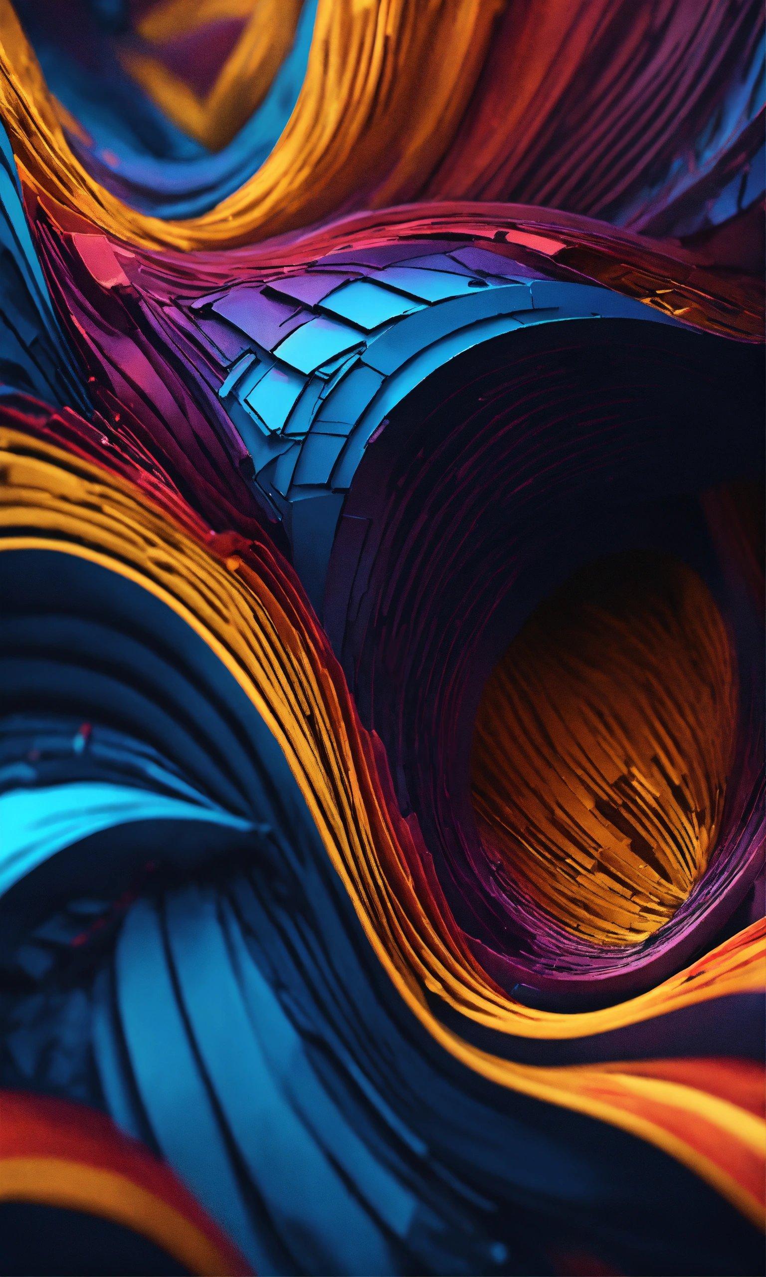 A Close Up Of A Colorful Object Made Of Paper