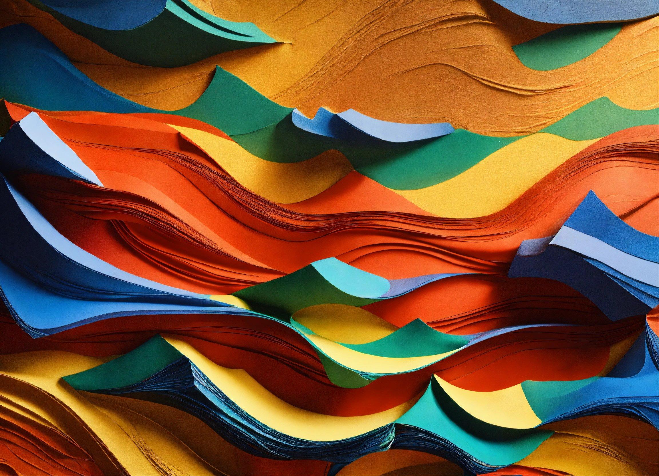 A Close Up Of A Colorful Paper Sculpture