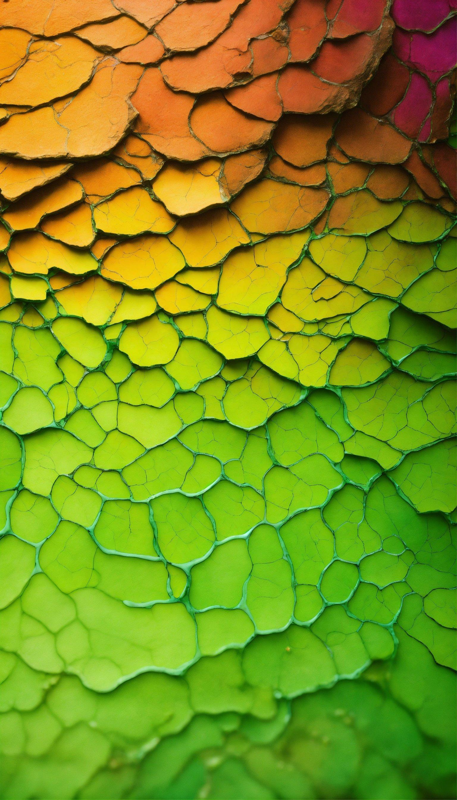 A Close Up Of A Green, Yellow, And Red Background