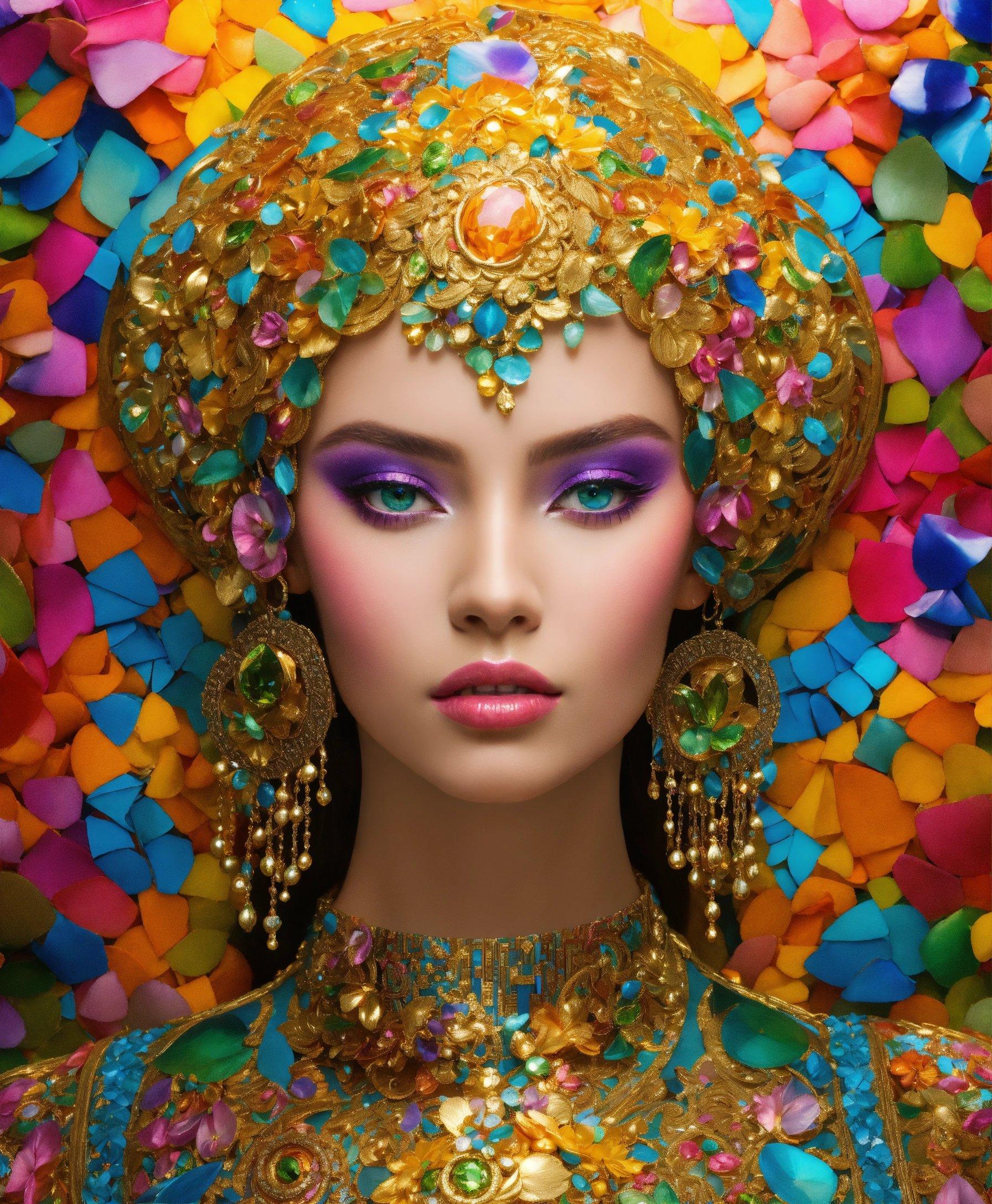 A Close Up Of A Mannequin Wearing A Headdress