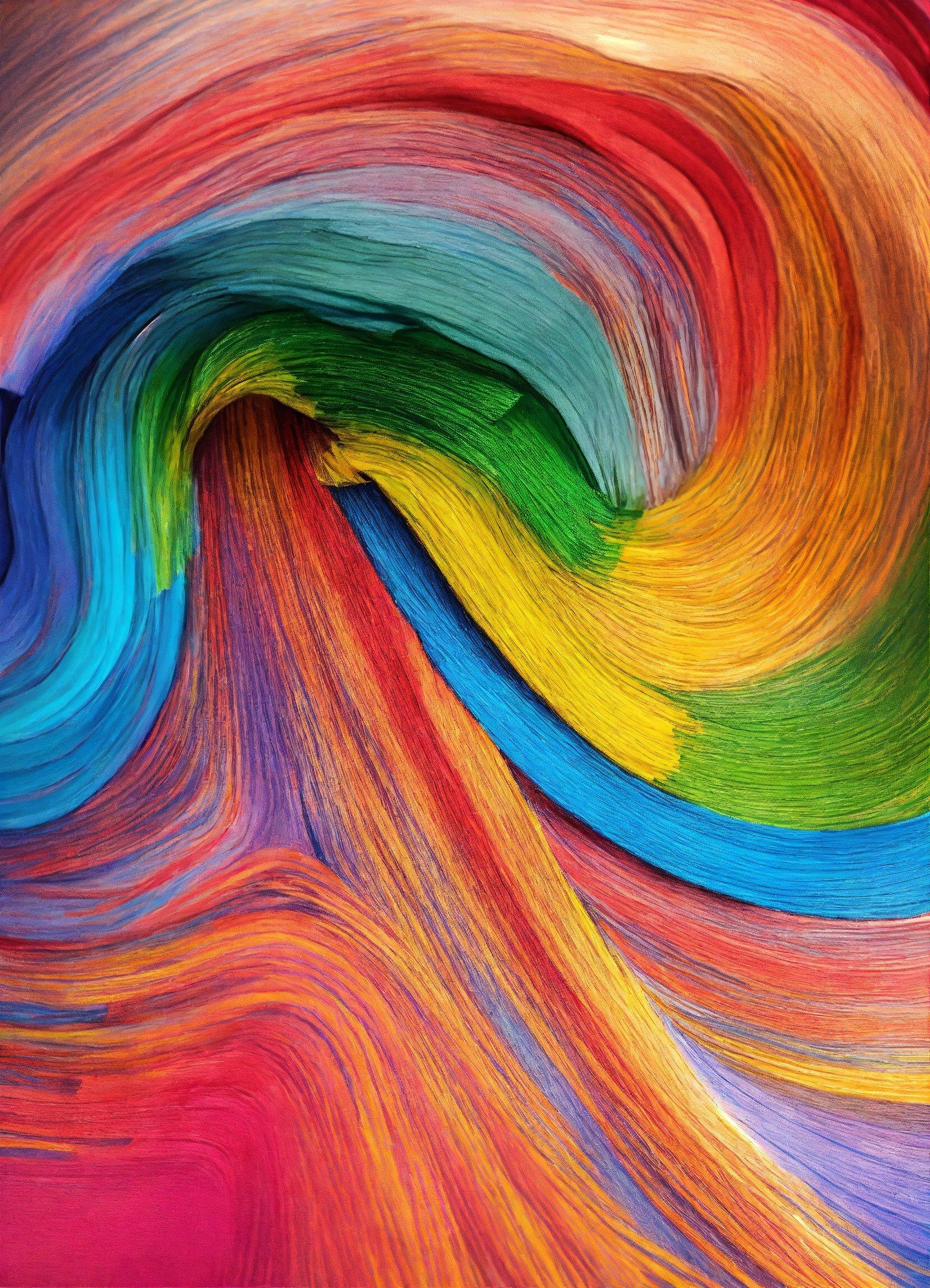 A Close Up Of A Multi Colored Swirl