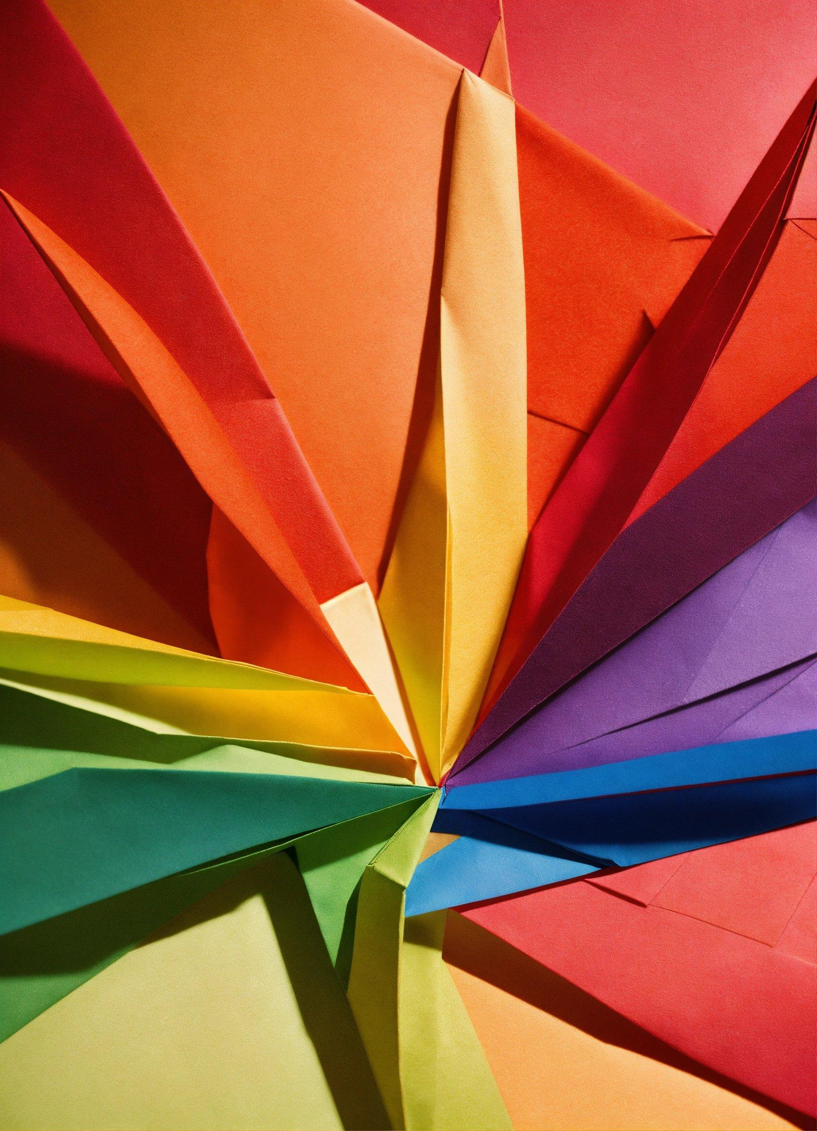 A Close Up Of A Multi Colored Umbrella