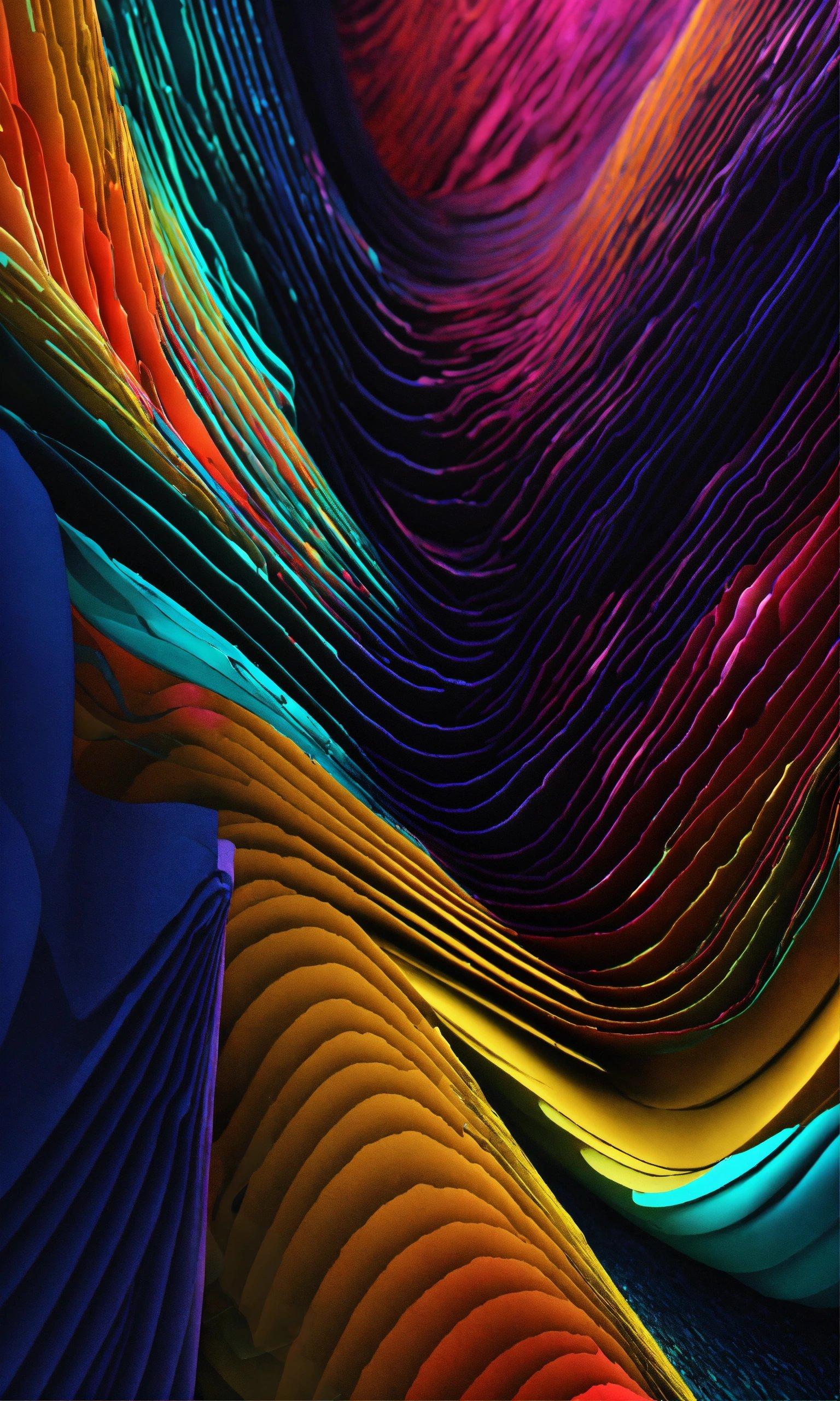 A Close Up Of A Multicolored Abstract Background