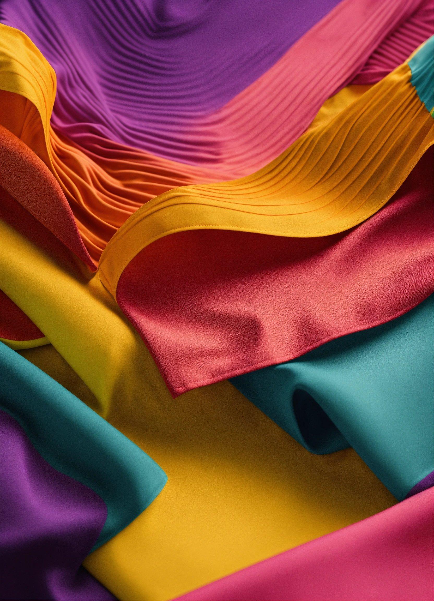 A Close Up Of A Multicolored Cloth