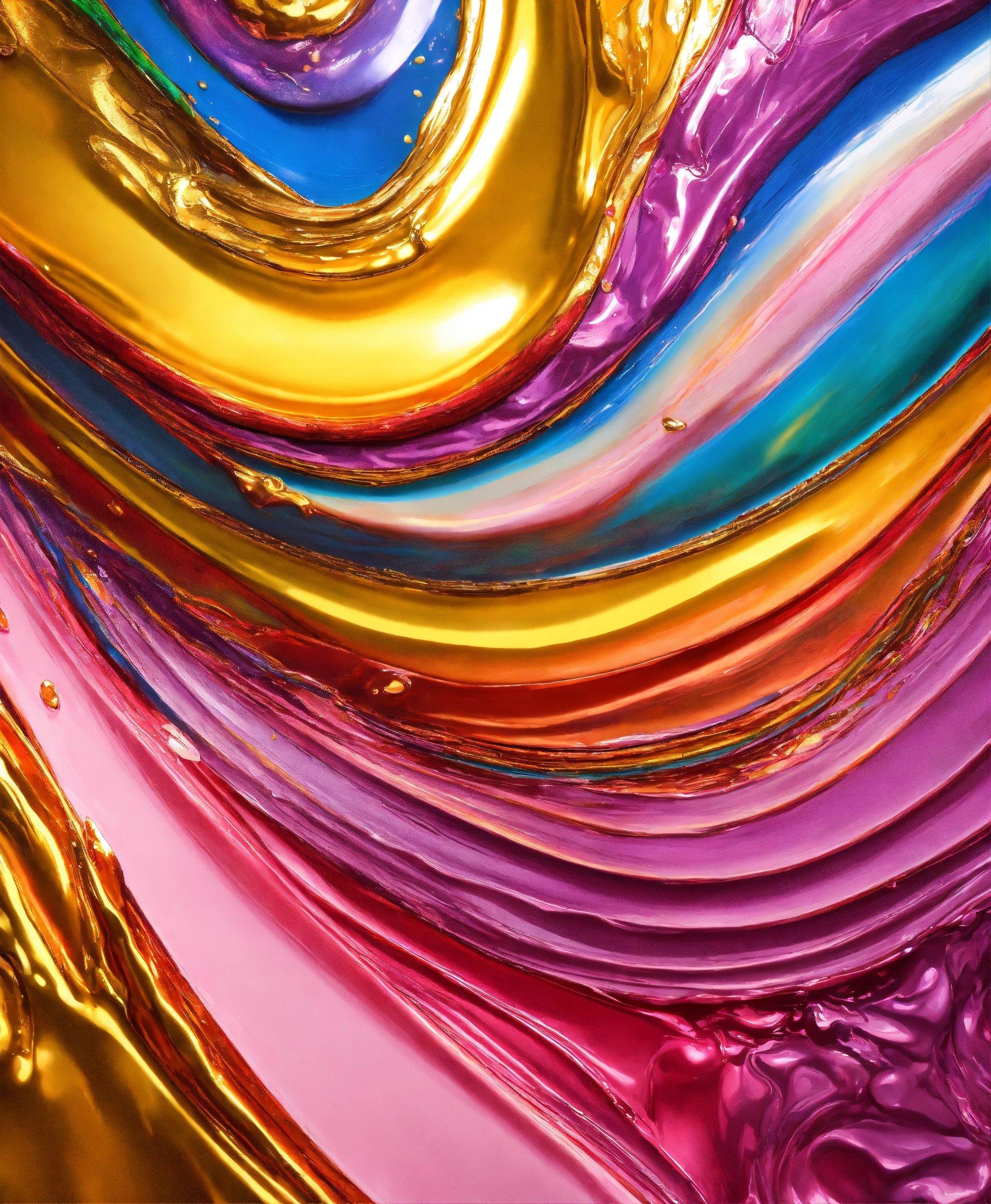 A Close Up Of A Multicolored Liquid Substance