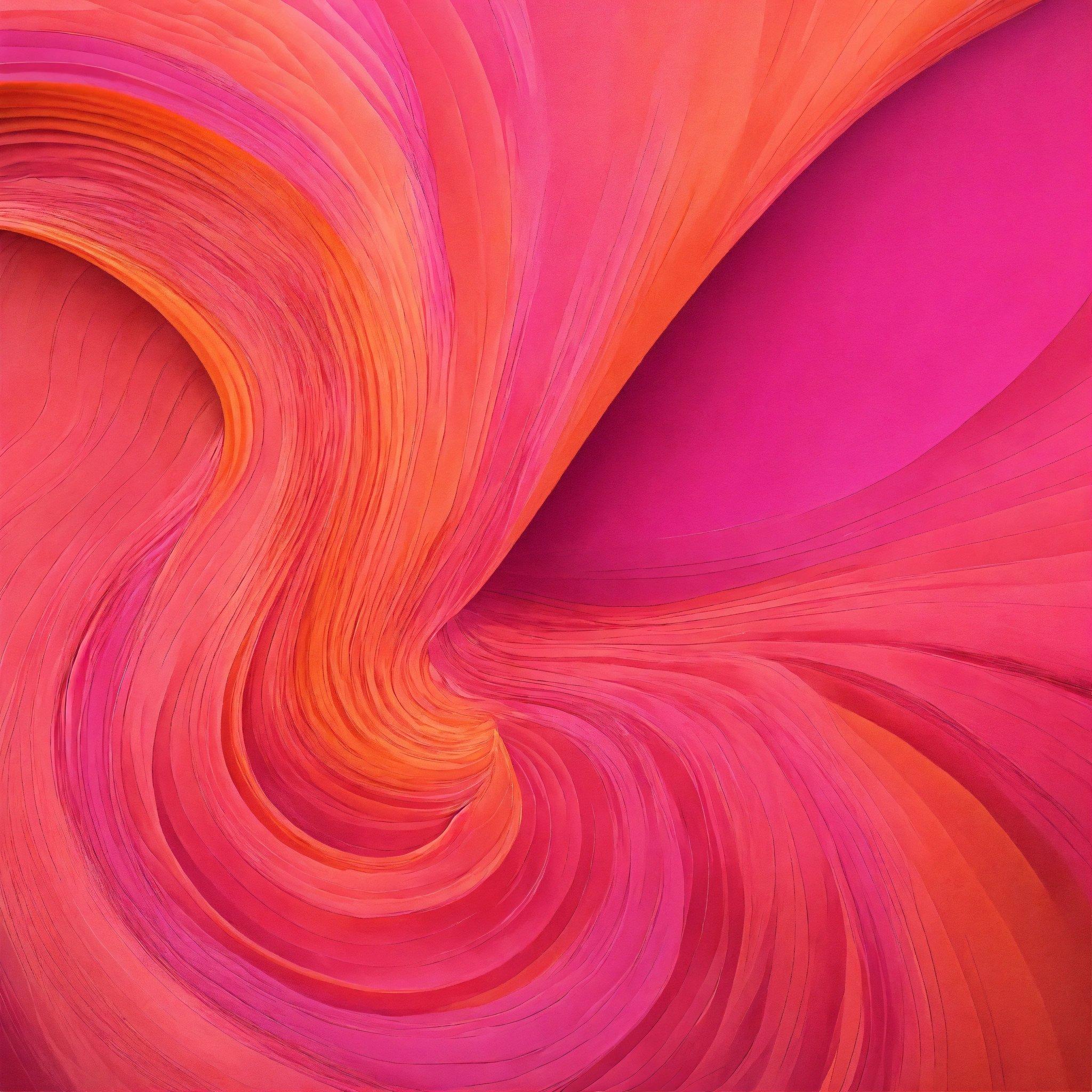 A Close Up Of A Pink And Orange Swirl