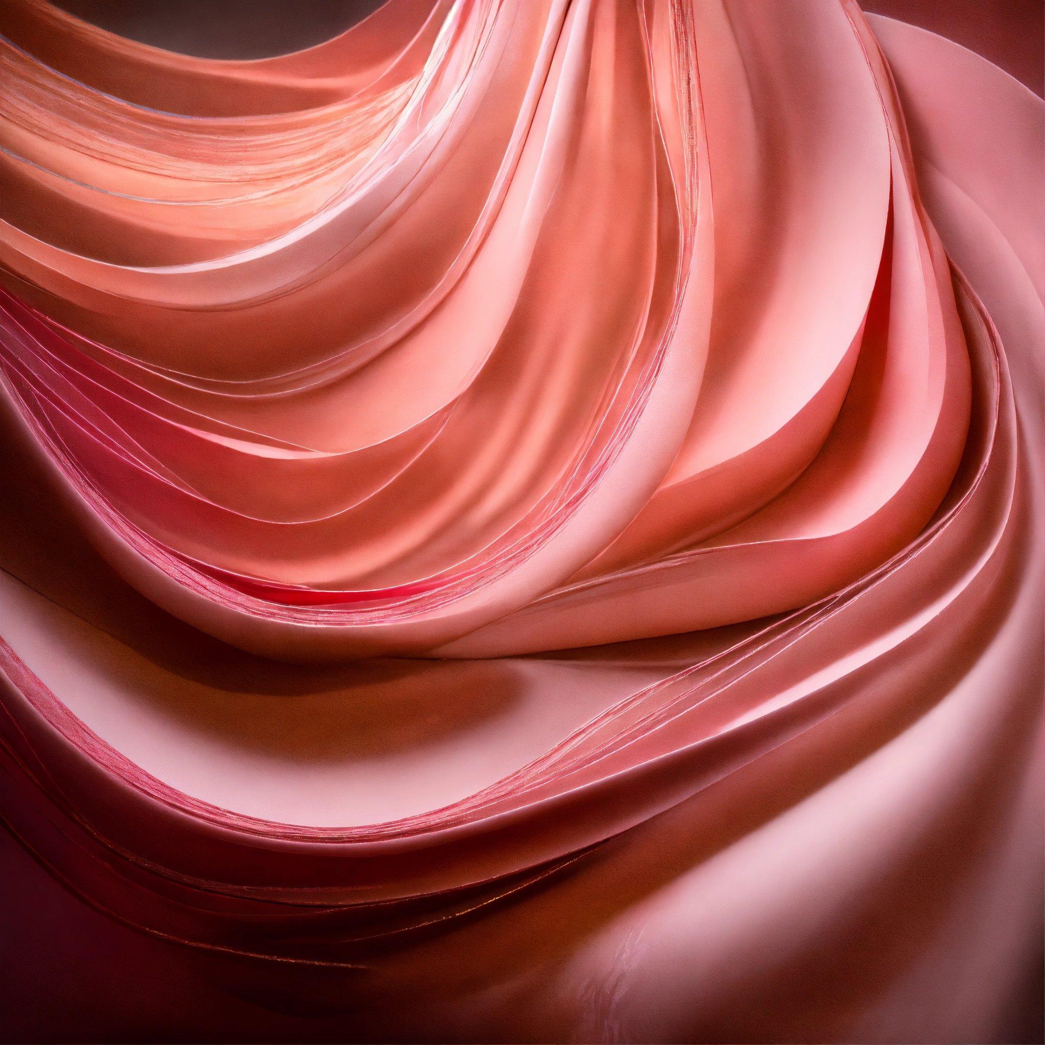 A Close Up Of A Pink Fabric With A Black Background