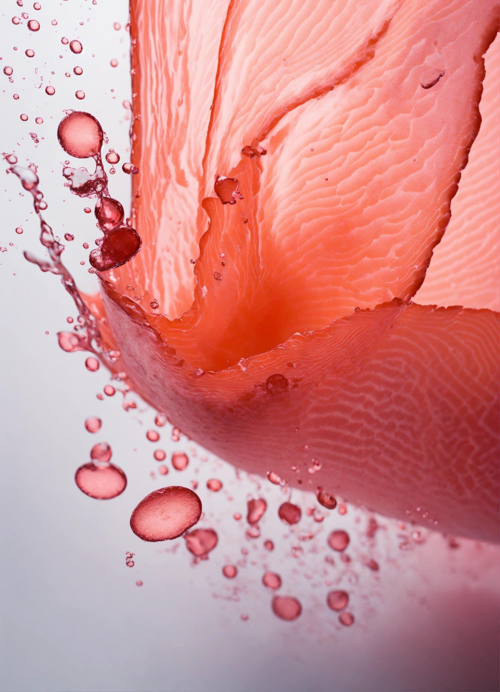 A Close Up Of A Pink Flower With Water Droplets