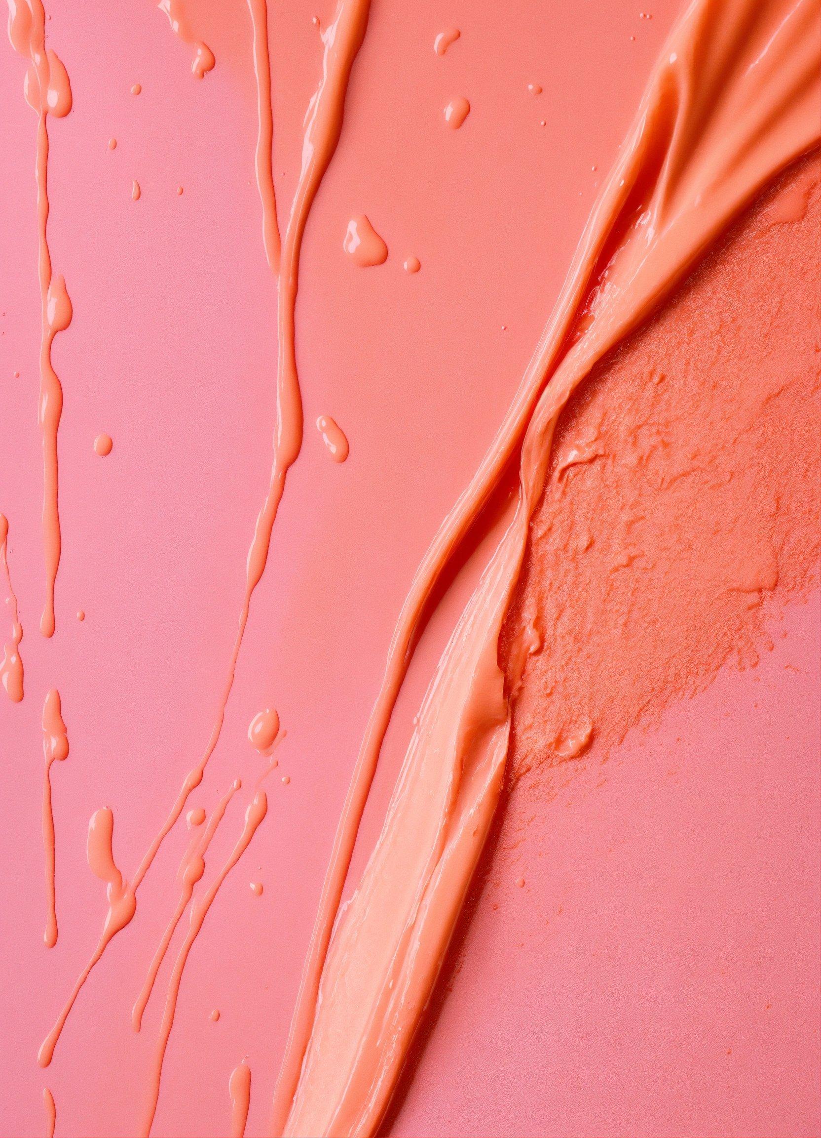 A Close Up Of A Pink Surface With A Lot Of Paint On It