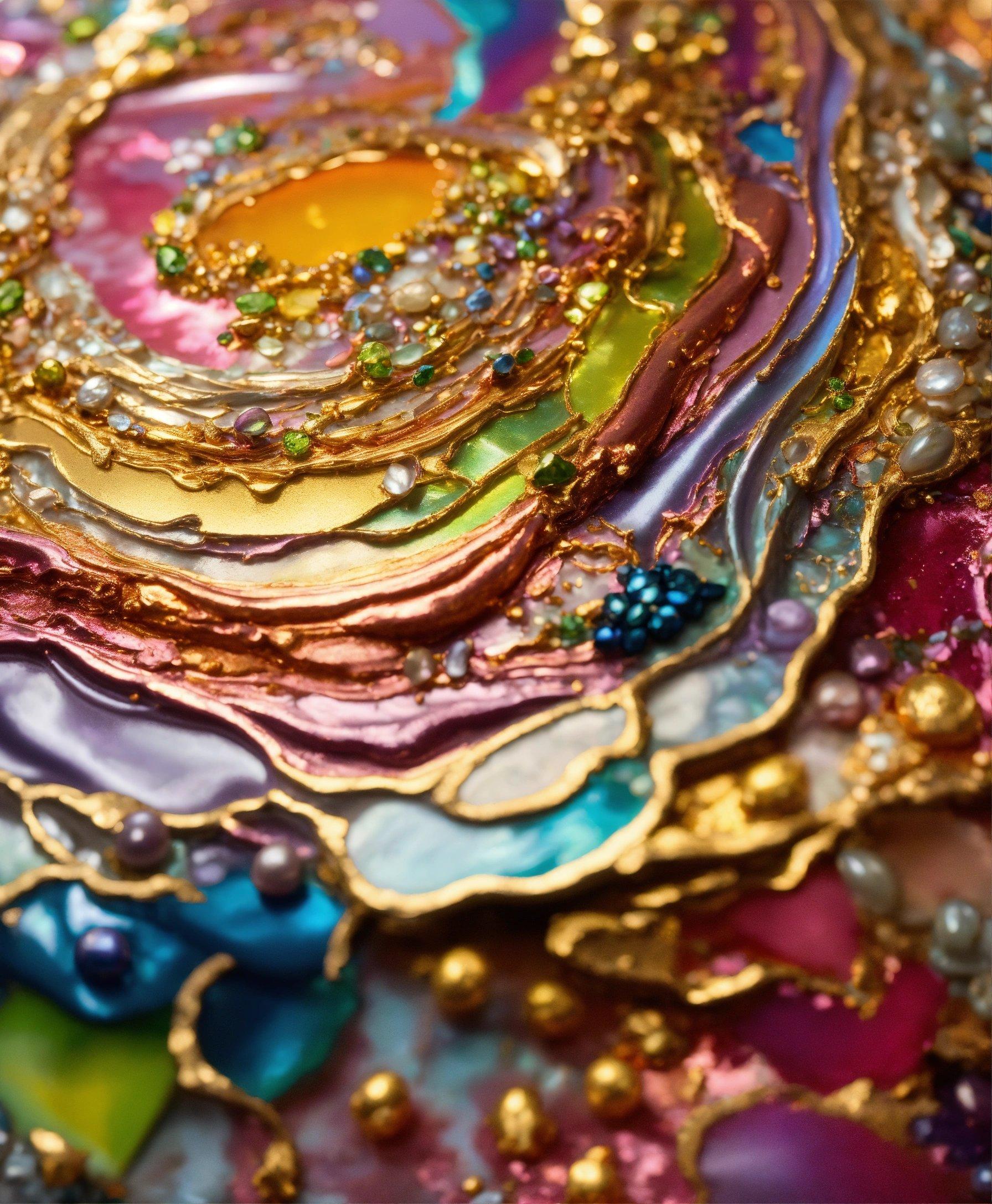 A Close Up Of A Plate With Many Different Colors