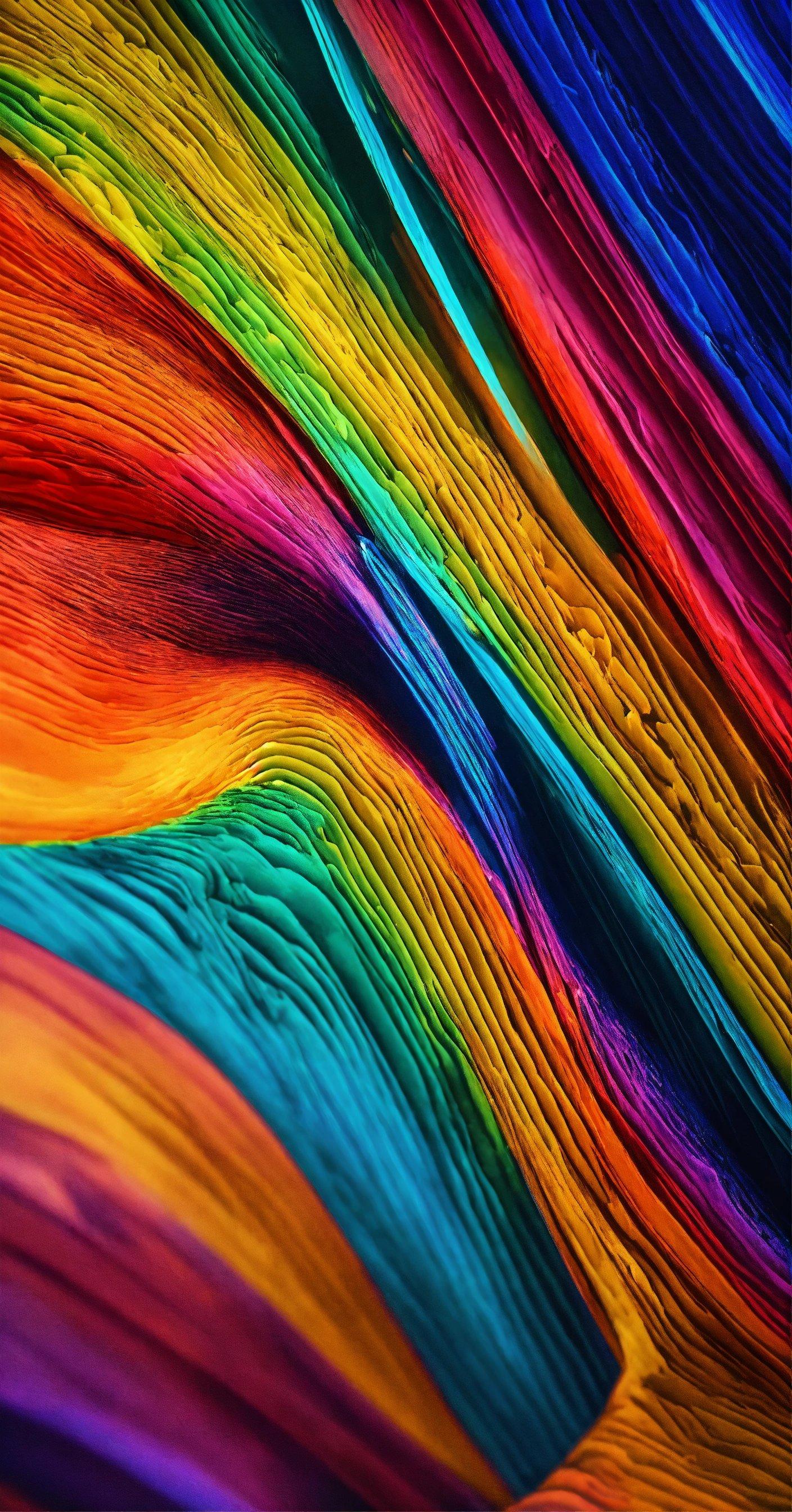 A Close Up Of A Rainbow Colored Cloth