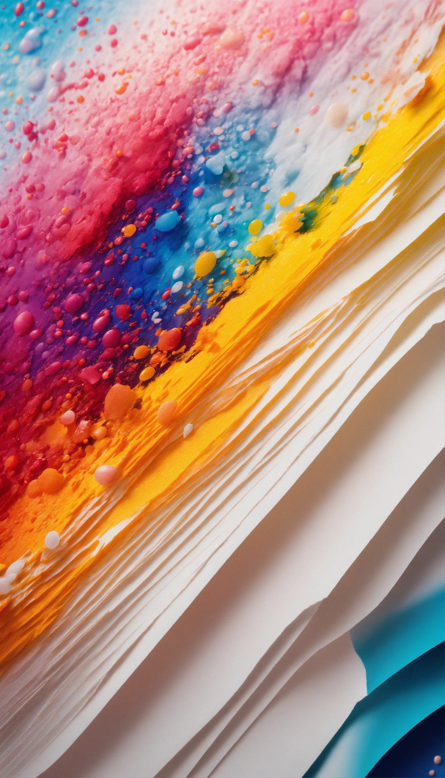 A Close Up Of A Rainbow Colored Paper