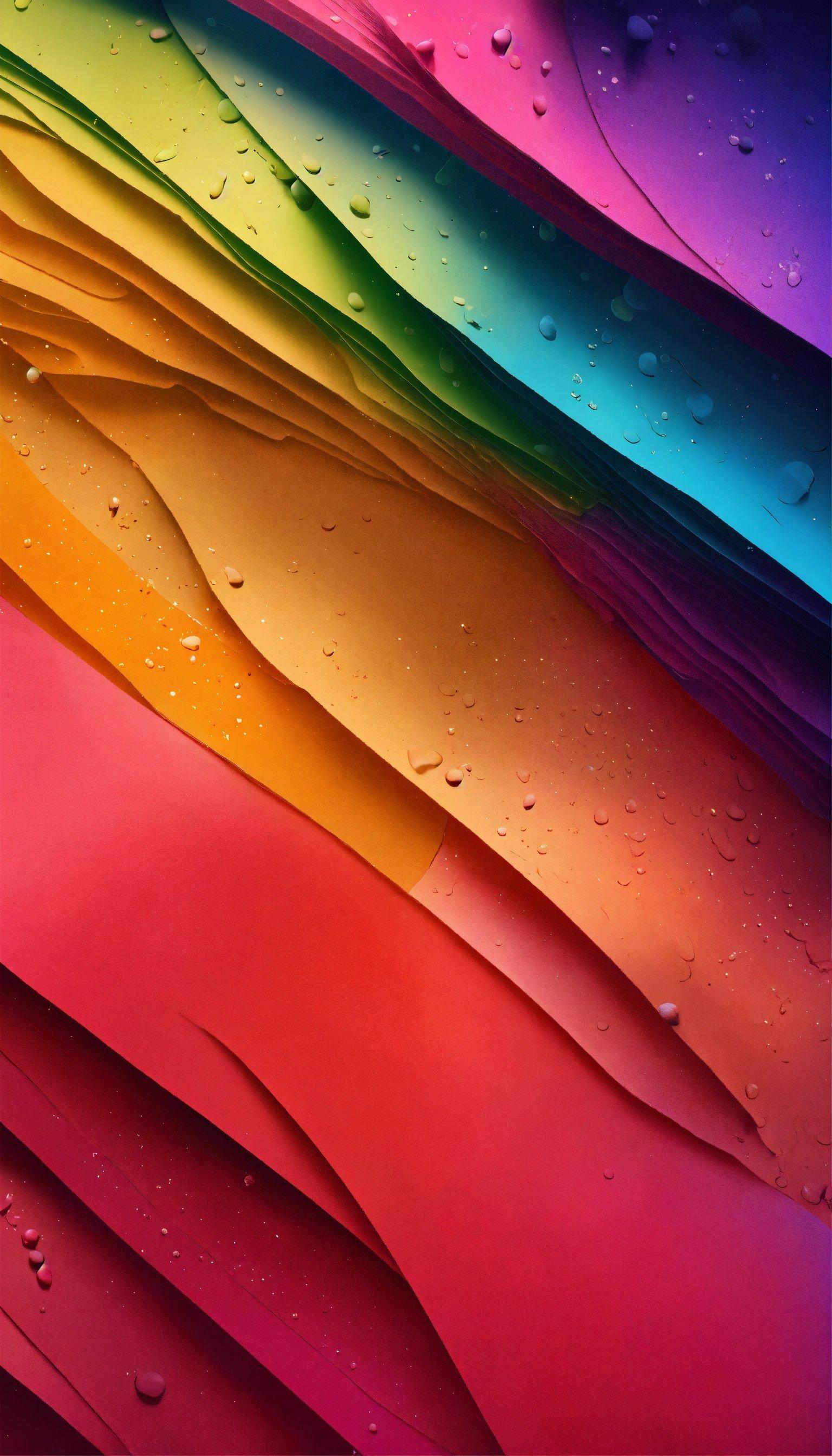 A Close Up Of A Rainbow Colored Wallpaper