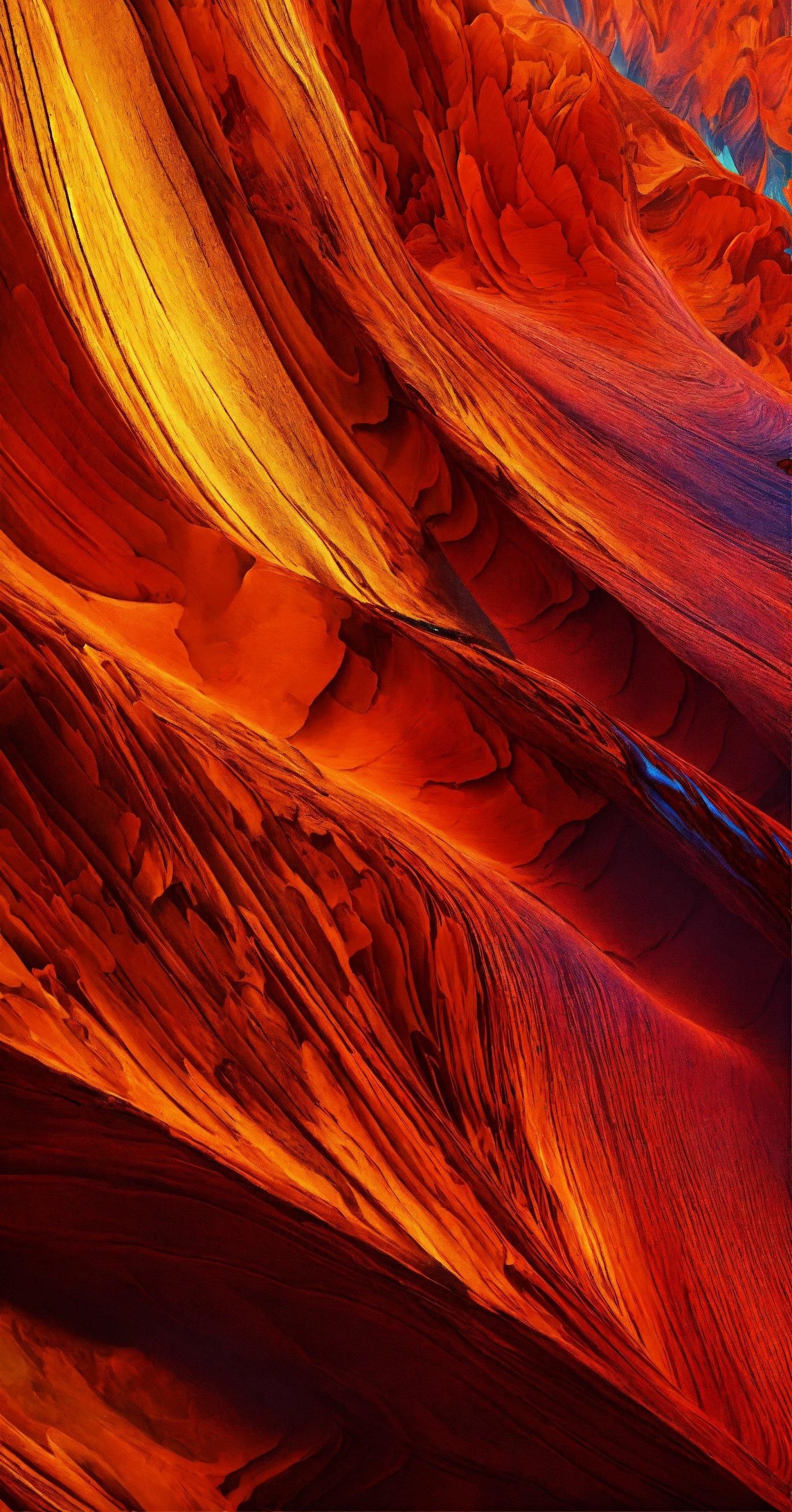 A Close Up Of A Red And Orange Rock Formation