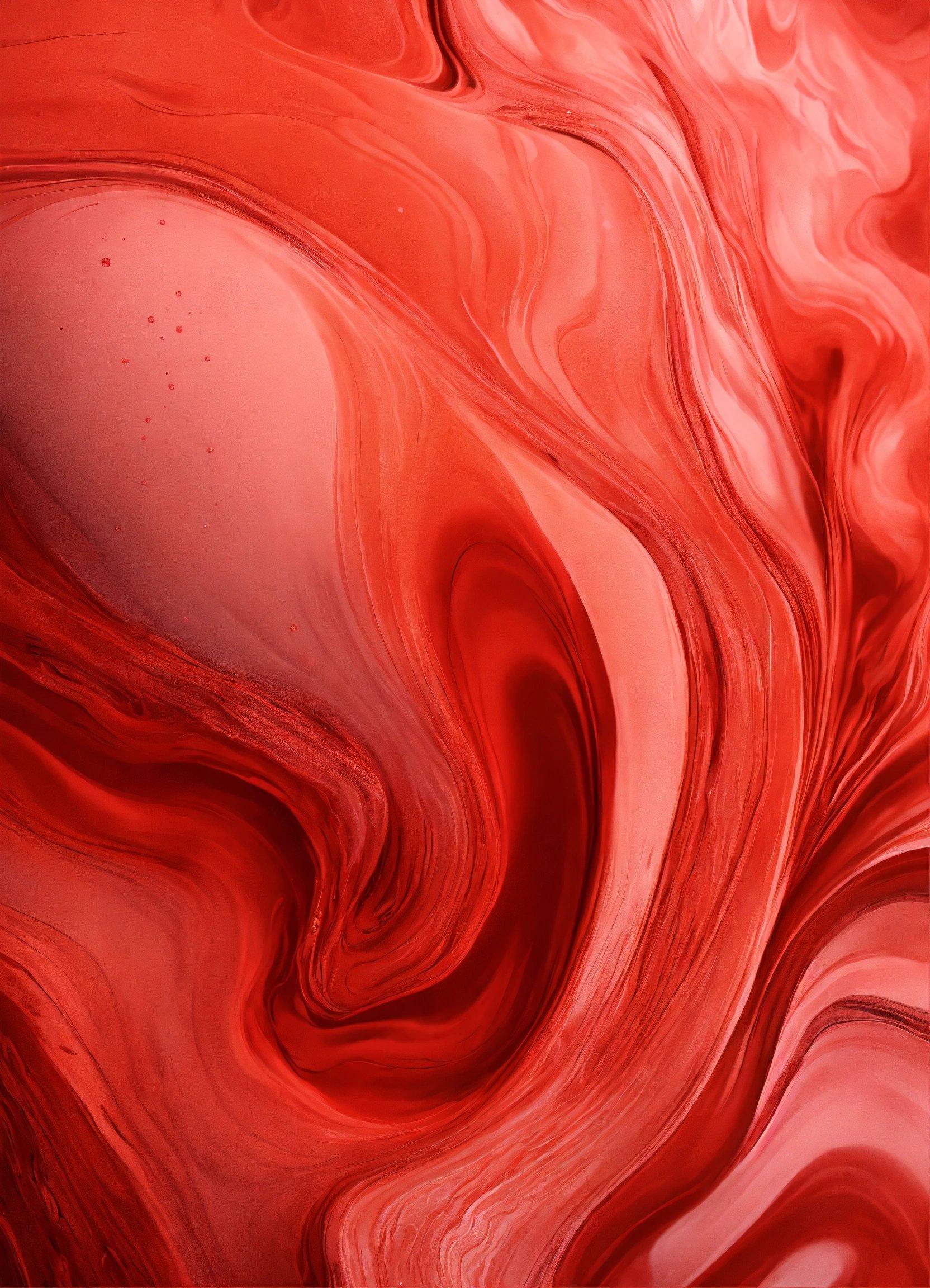 A Close Up Of A Red And White Swirl