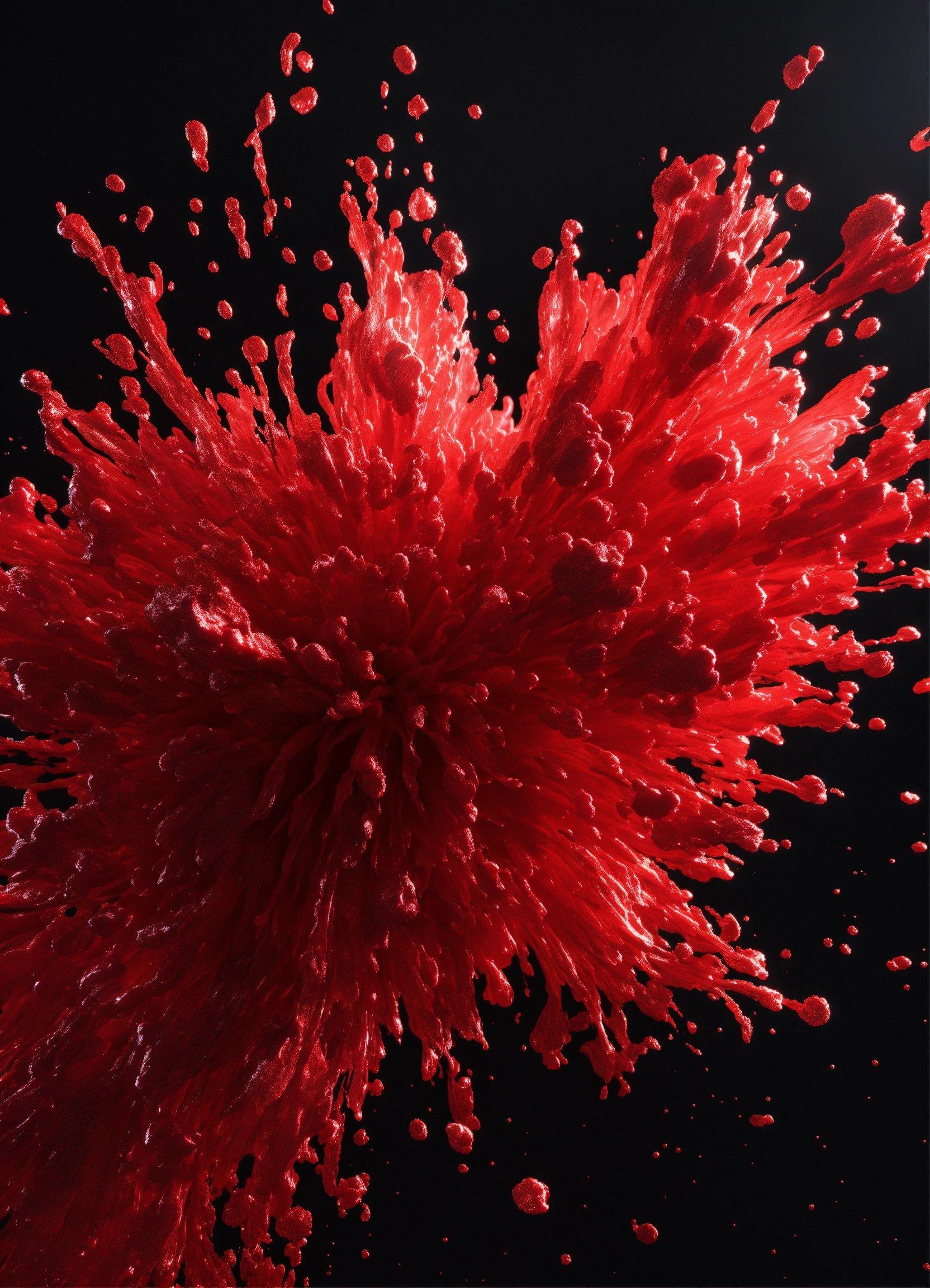 A Close Up Of A Red Object On A Black Background