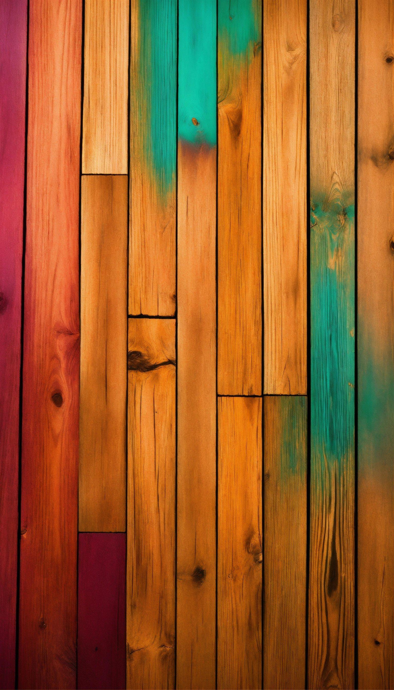 A Close Up Of A Wooden Wall With Different Colors