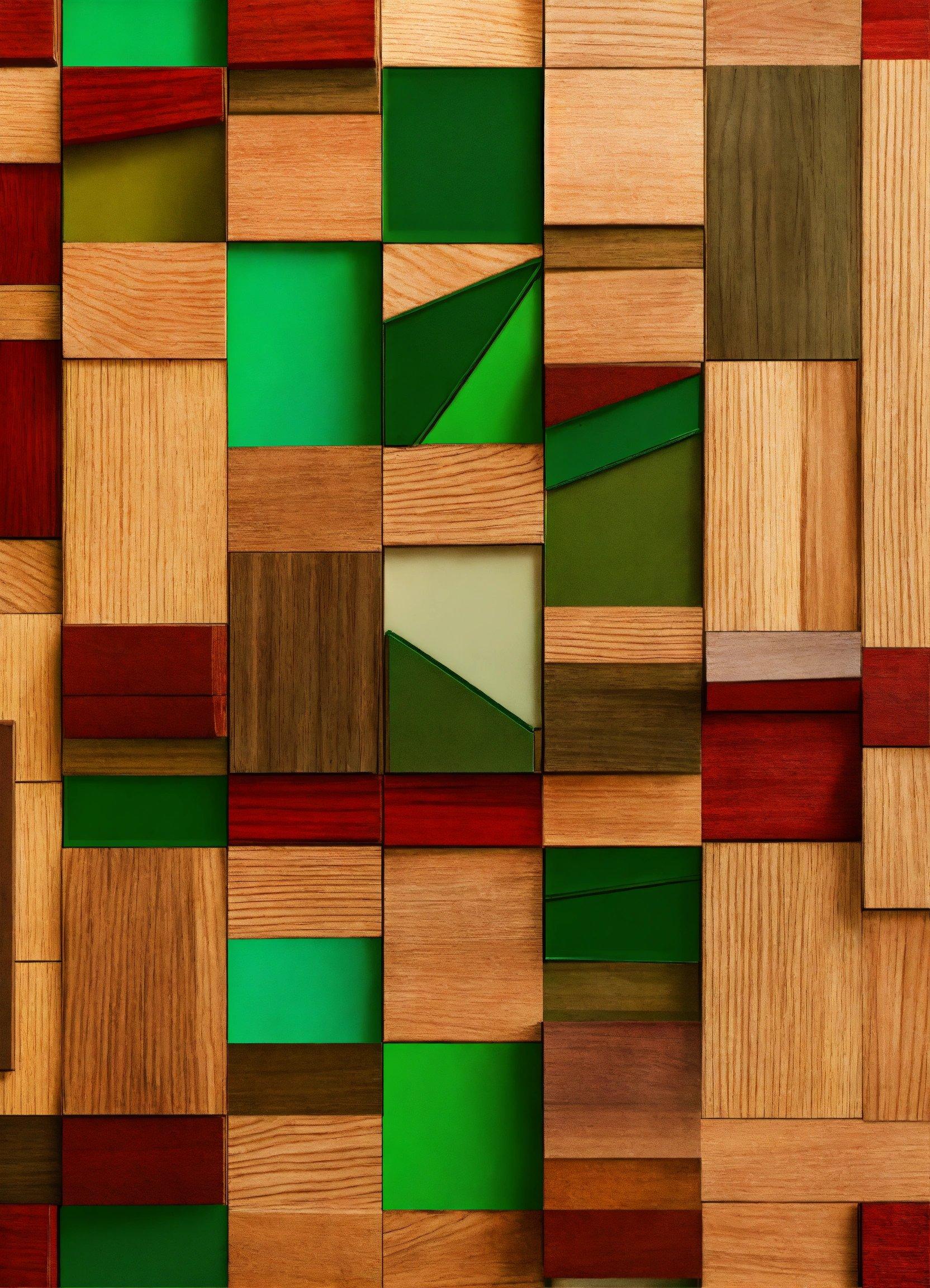 A Close Up Of A Wooden Wall With Many Different Colors