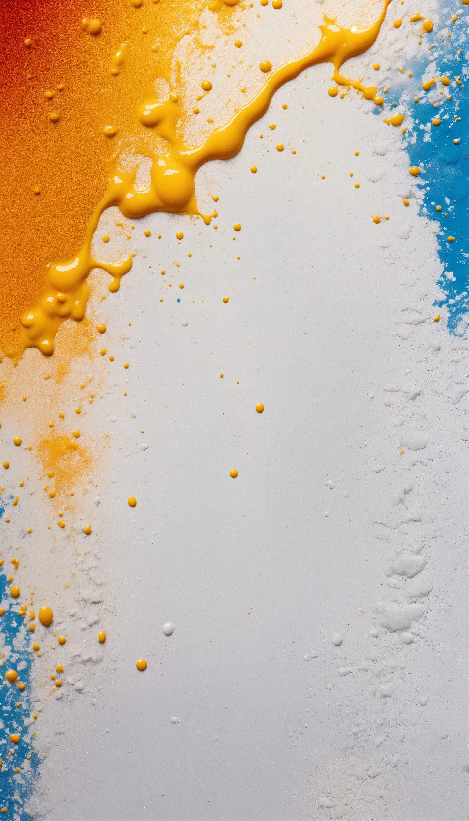 A Close Up Of A Yellow And Blue Liquid