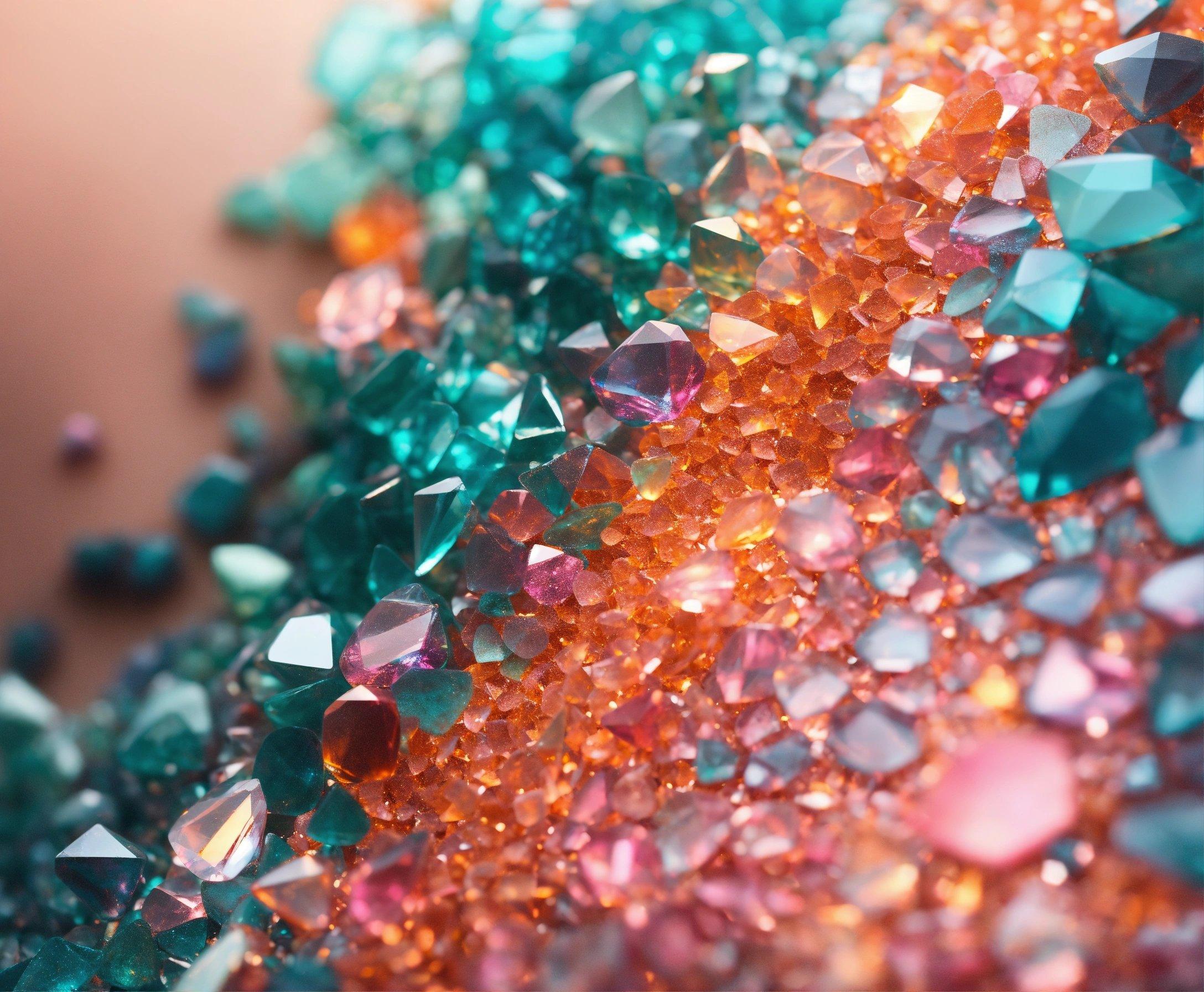 A Close Up Of Many Different Colored Stones