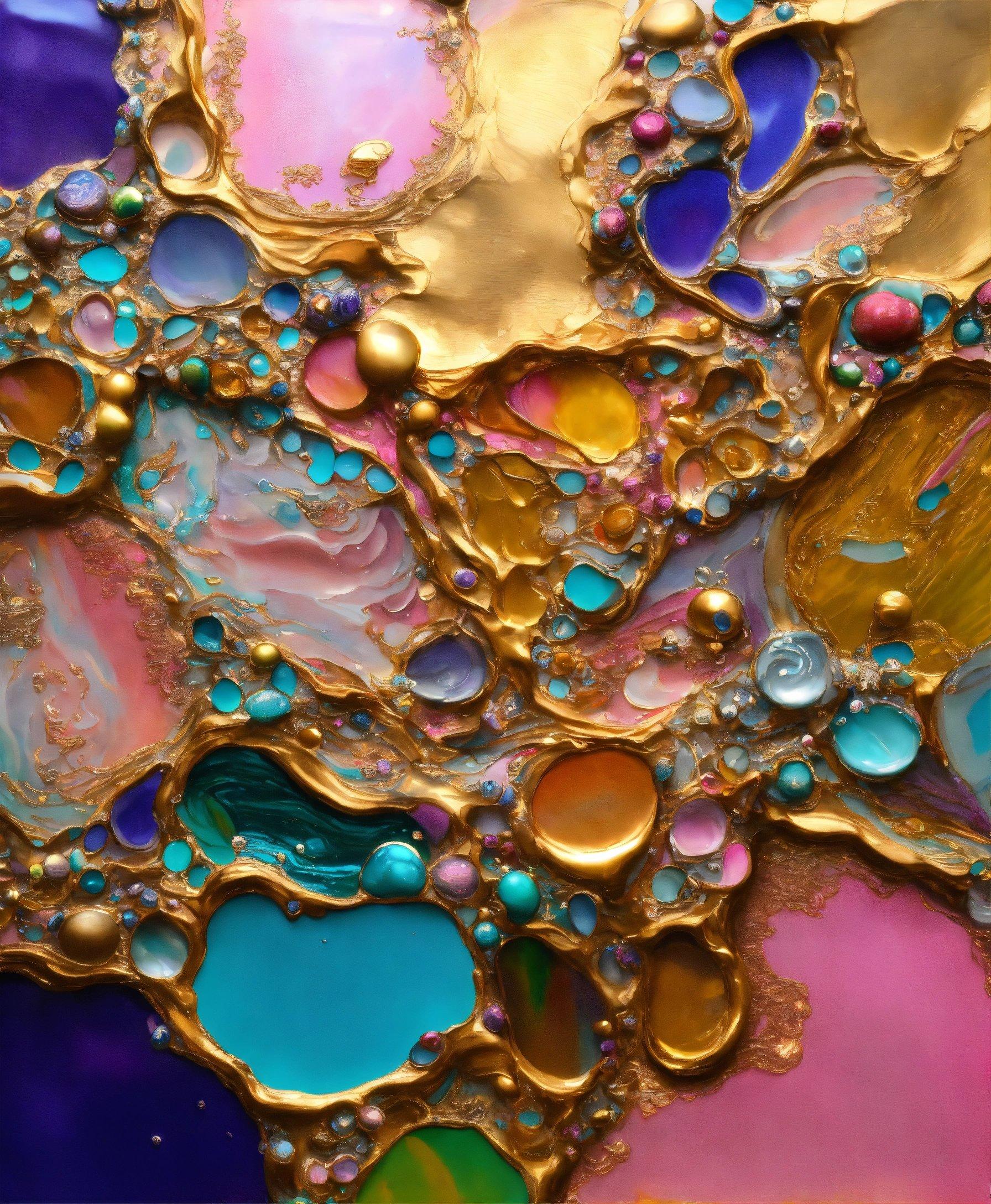 A Close Up Picture Of A Mixture Of Different Colors