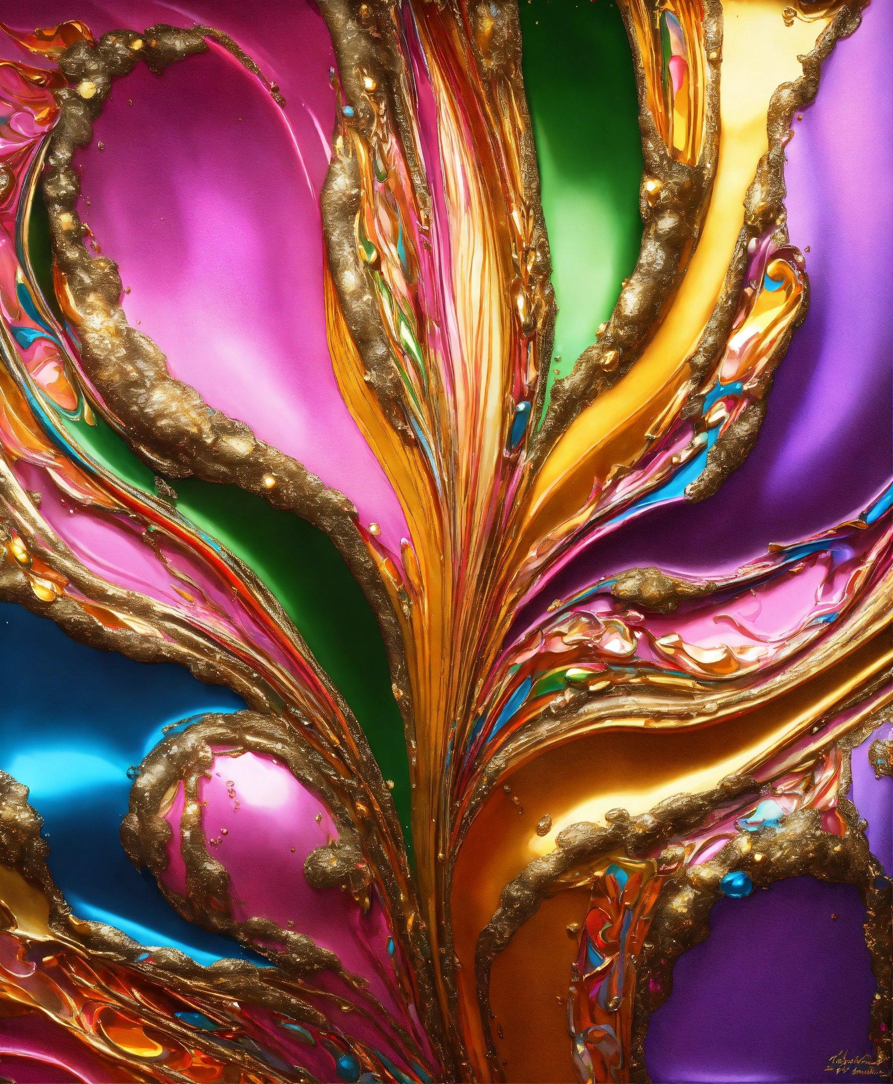 A Close Up View Of A Colorful Art Piece