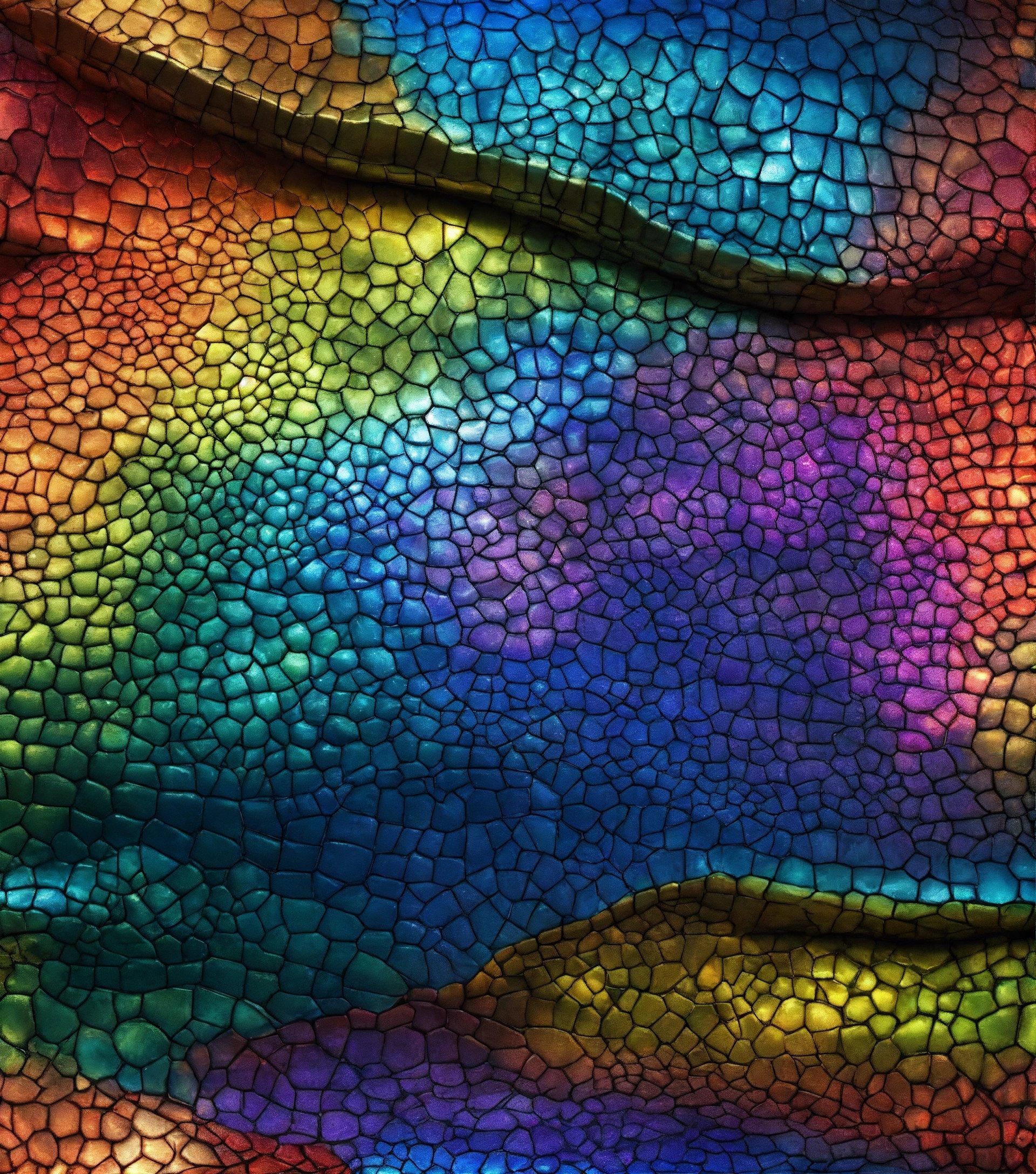 A Close Up View Of A Colorful Surface