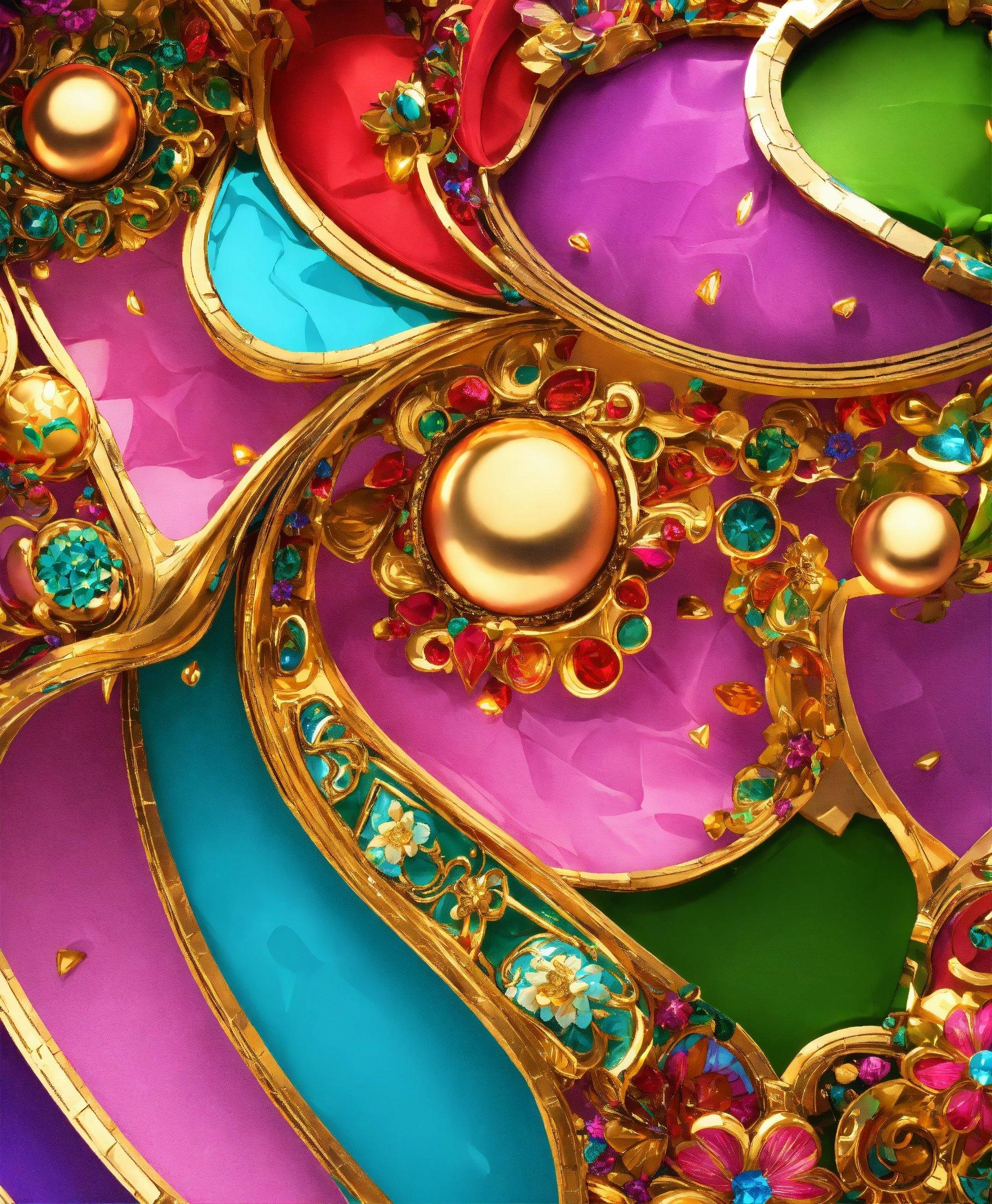 A Close Up View Of A Colorful Wallpaper